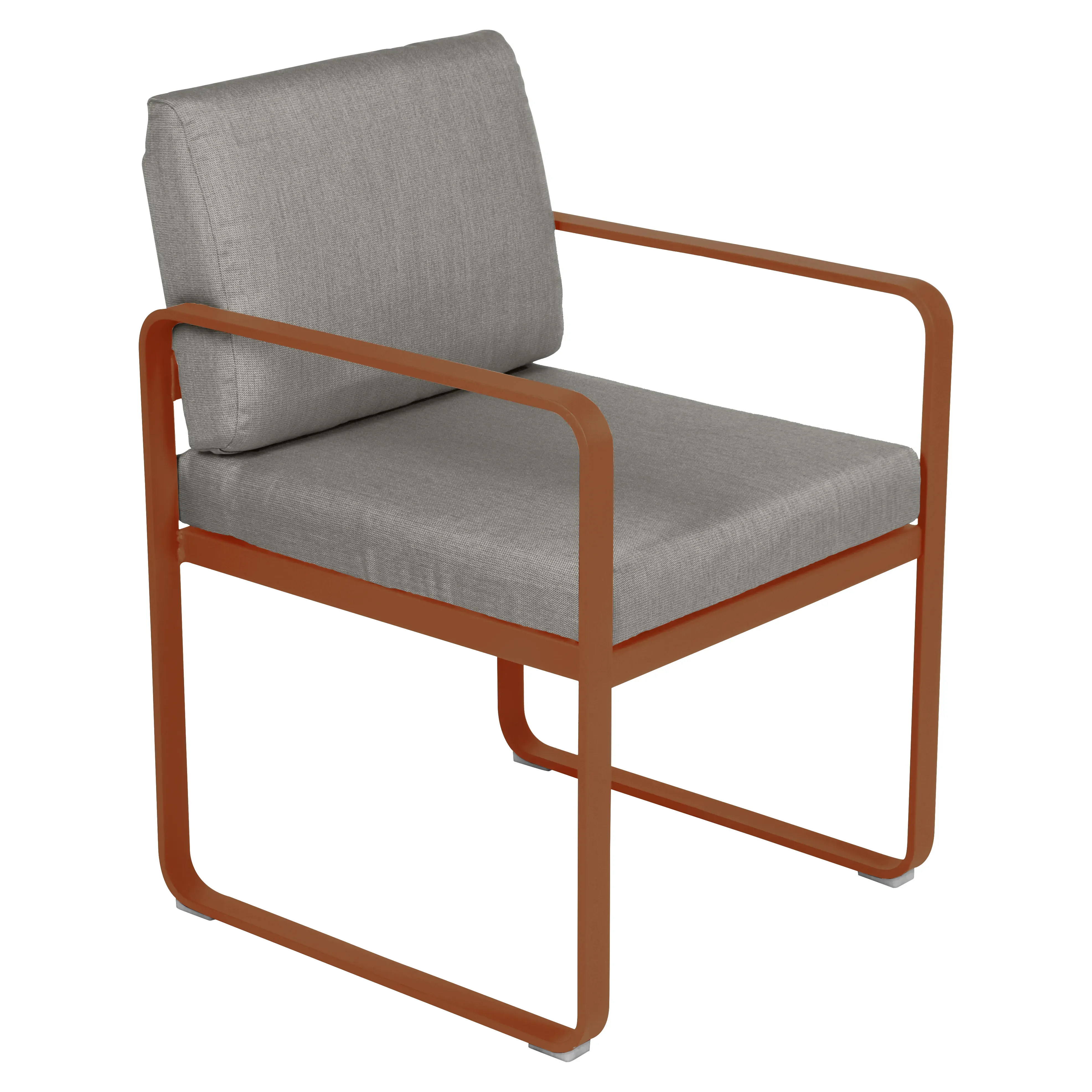 Fermob Fauteuil repas BELLEVIE - E2 orange confite - B8 gris taupe