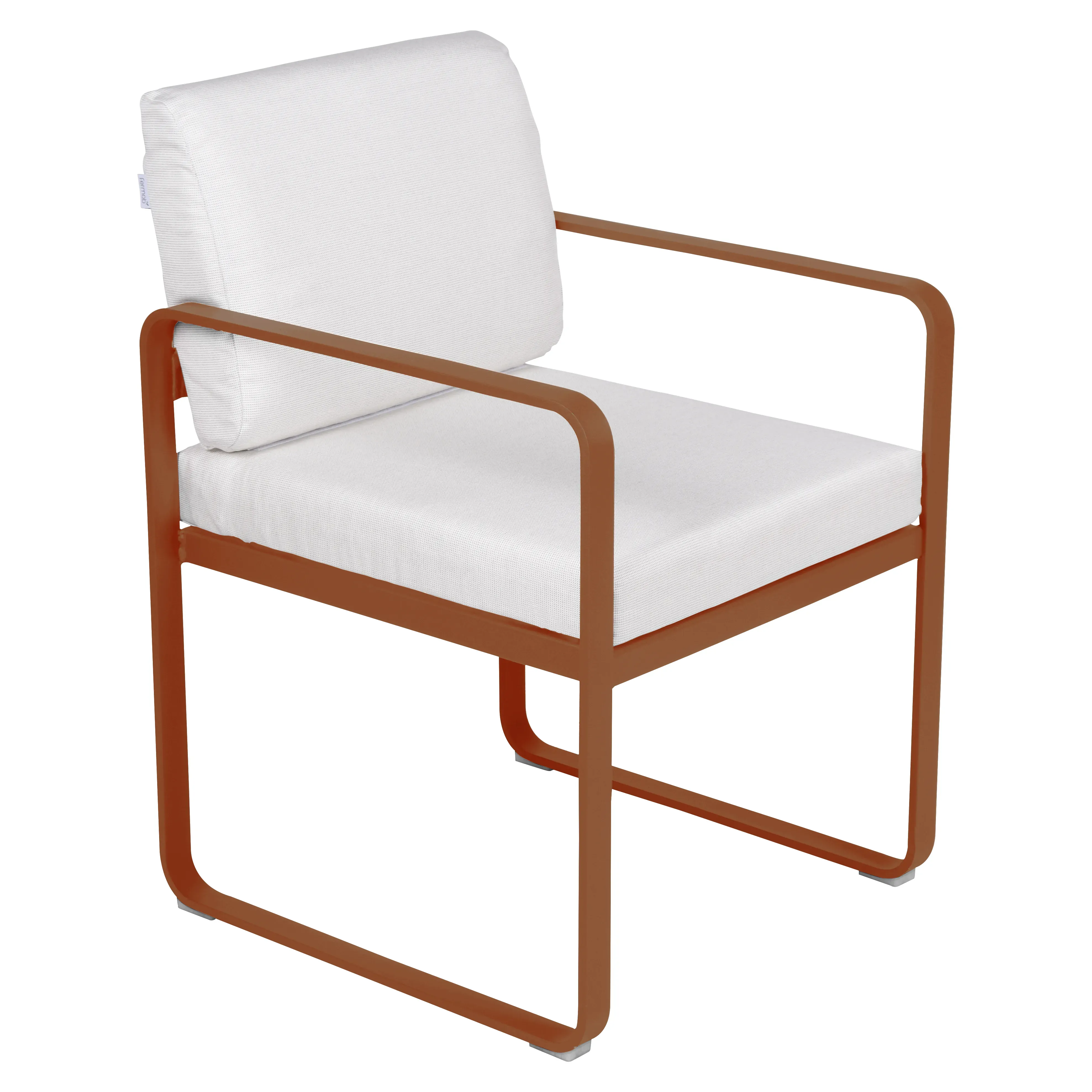 Fermob Fauteuil repas BELLEVIE - E2 orange confite - blanc grisé