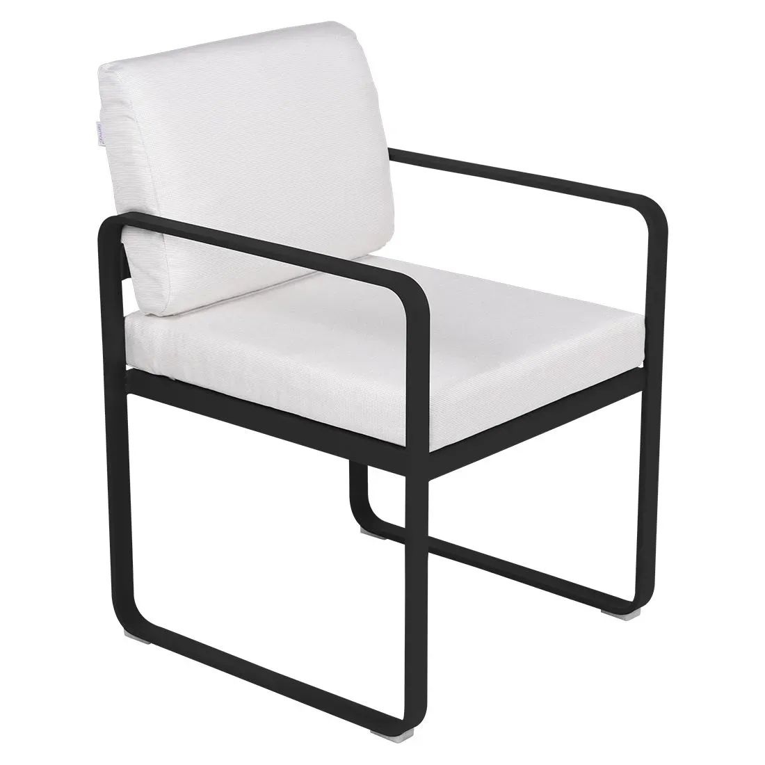 Fermob Fauteuil repas BELLEVIE - 42 réglisse - blanc grisé