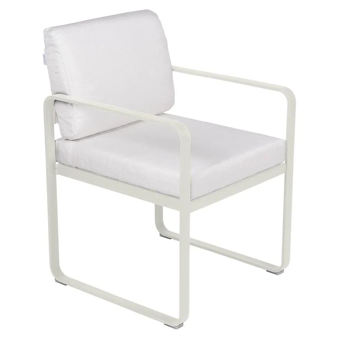 Fermob Fauteuil repas BELLEVIE - A5 gris argile - blanc grisé