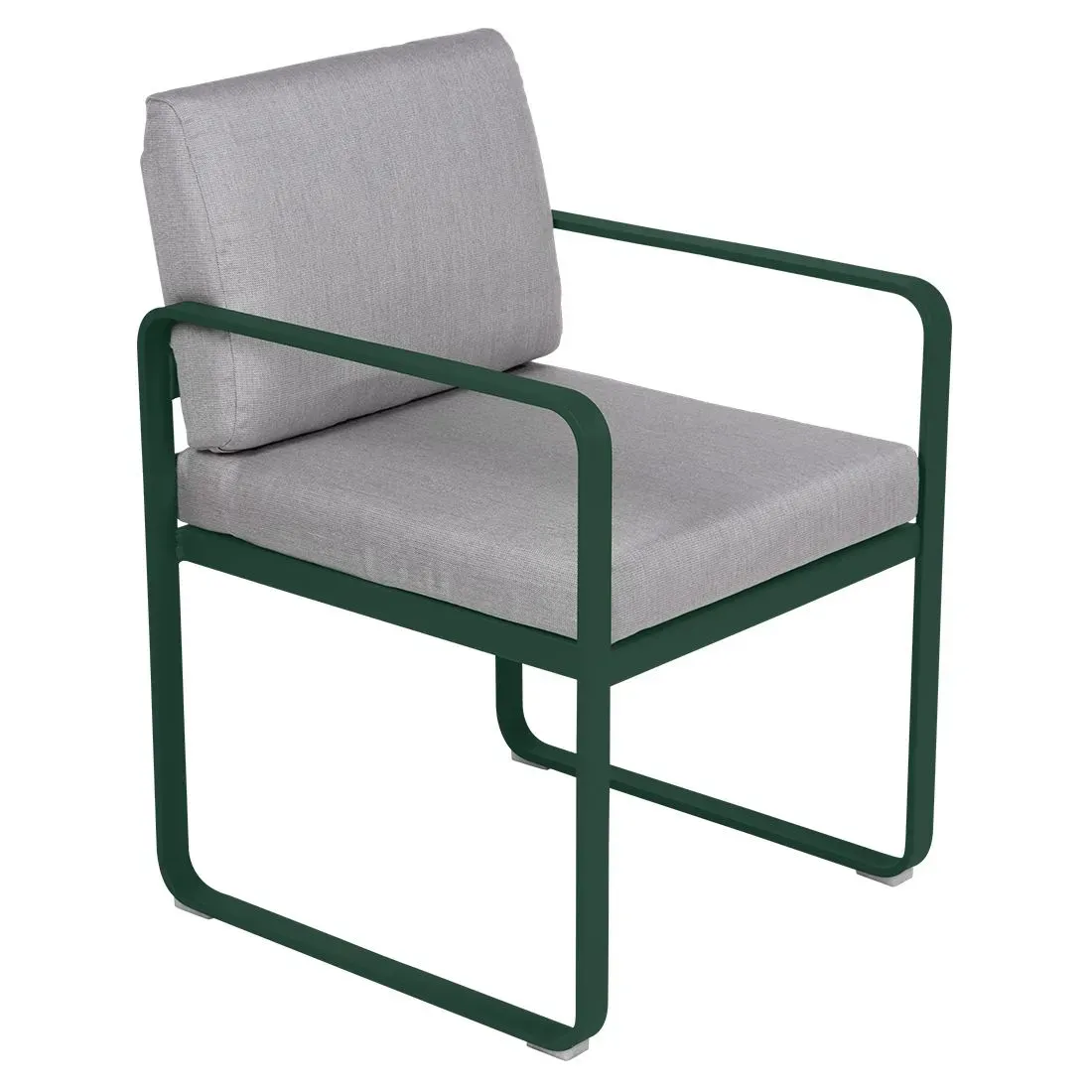 Fermob Fauteuil repas BELLEVIE - 02 vert cèdre - gris flanelle