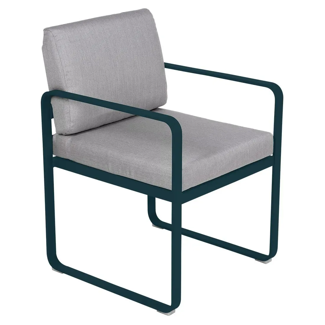 Fermob Fauteuil repas BELLEVIE - 21 bleu acapulco - gris flanelle