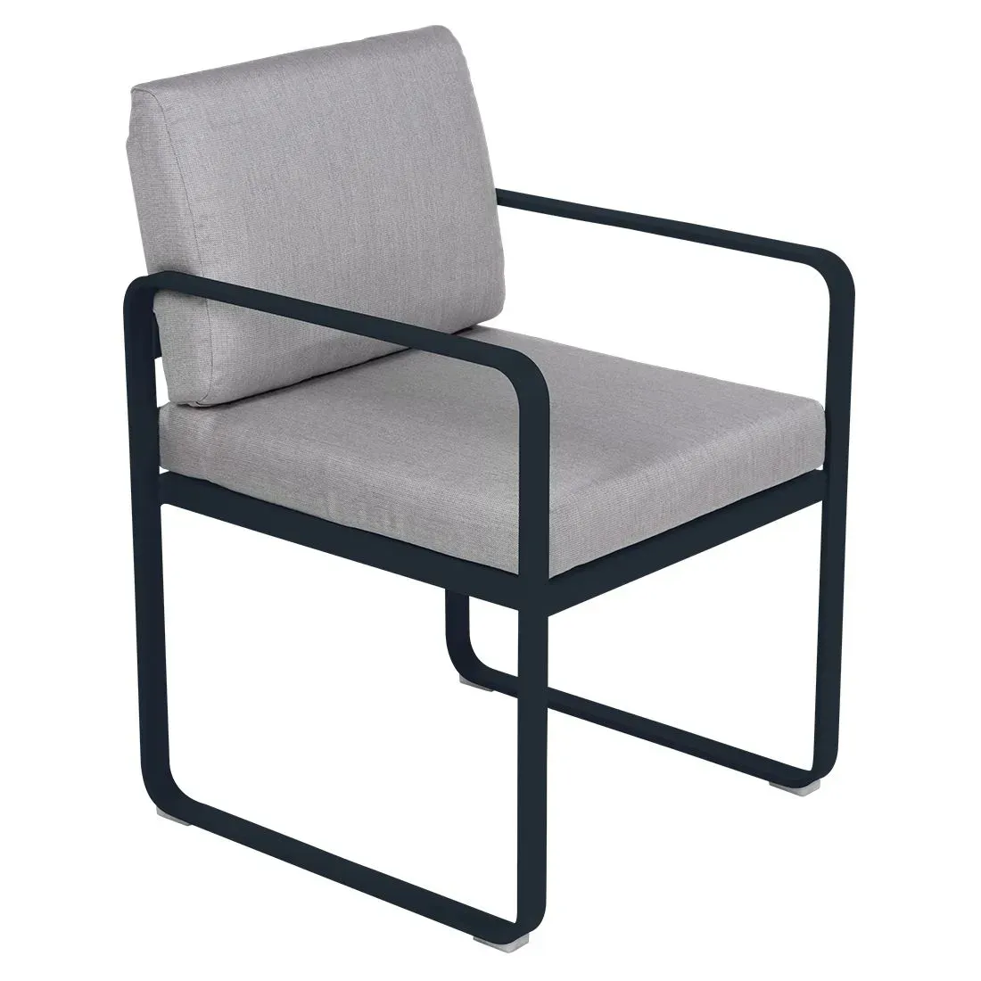 Fermob Fauteuil repas BELLEVIE - 92 bleu abysse - gris flanelle