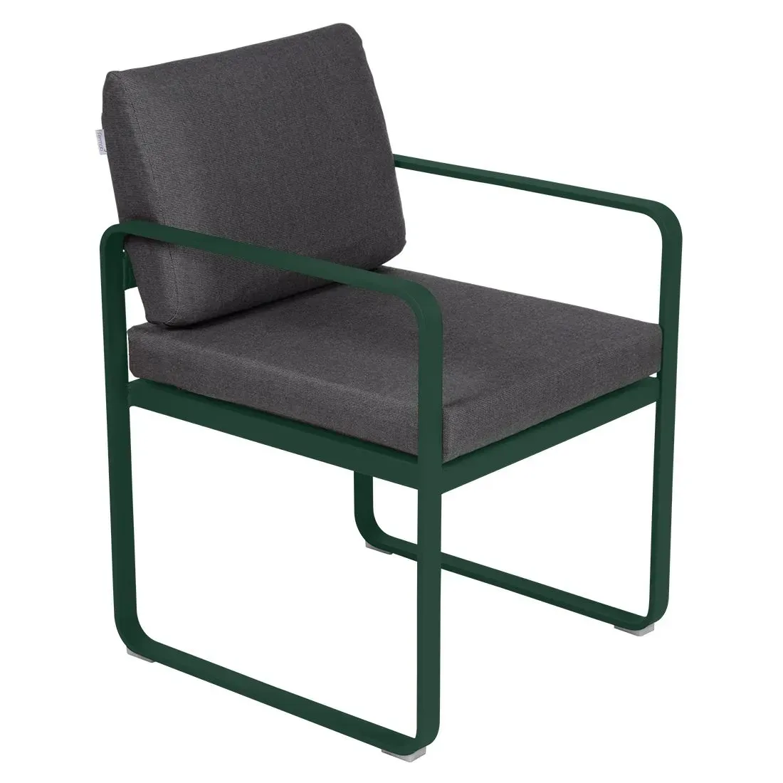 Fermob Fauteuil repas BELLEVIE - 02 vert cèdre - gris graphite