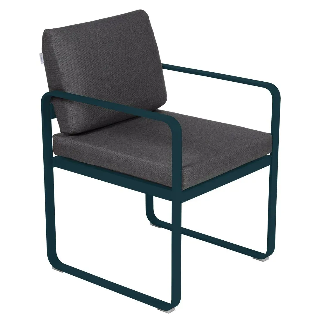 Fermob Fauteuil repas BELLEVIE - 21 bleu acapulco - gris graphite