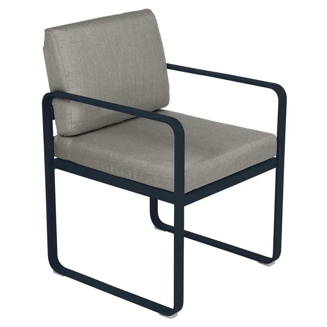 Fermob Fauteuil repas BELLEVIE - 92 bleu abysse - B8 gris taupe