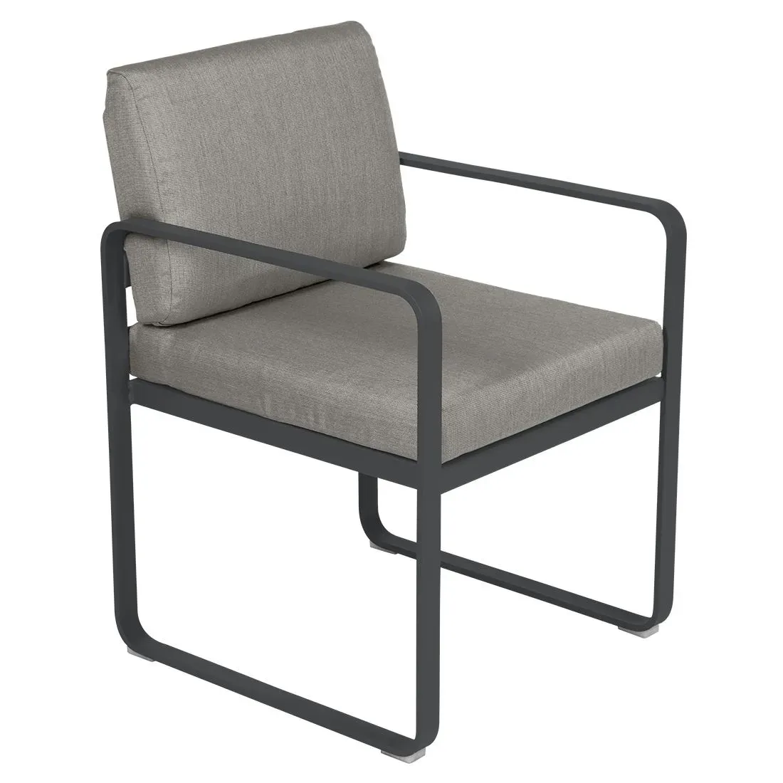 Fermob Fauteuil repas BELLEVIE - 47 anthracite mat - B8 gris taupe