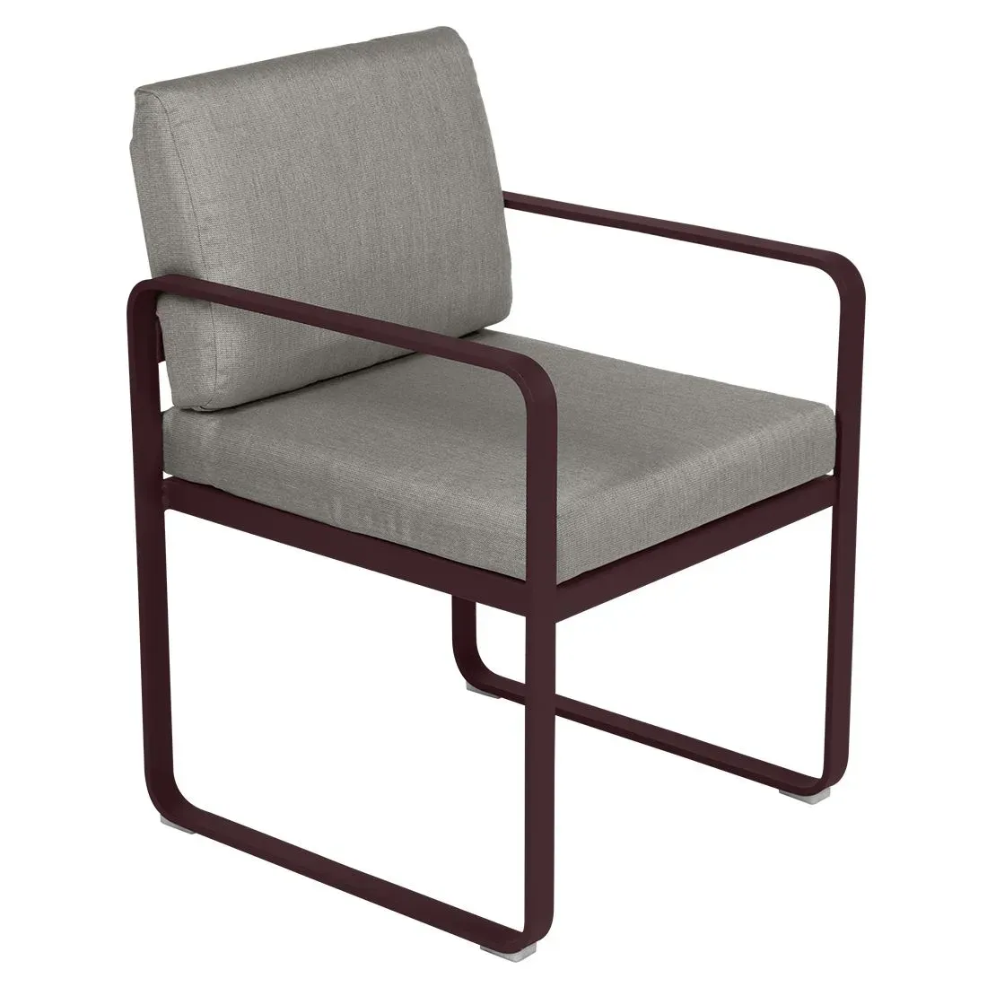 Fermob Fauteuil repas BELLEVIE - B9 cerise noire - B8 gris taupe
