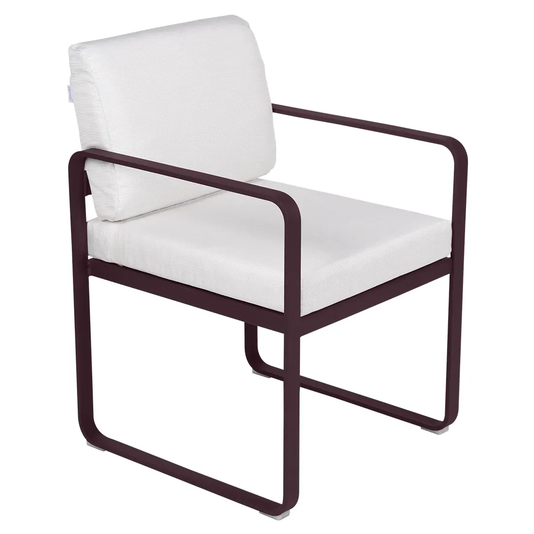 Fermob Fauteuil repas BELLEVIE - B9 cerise noire - blanc grisé