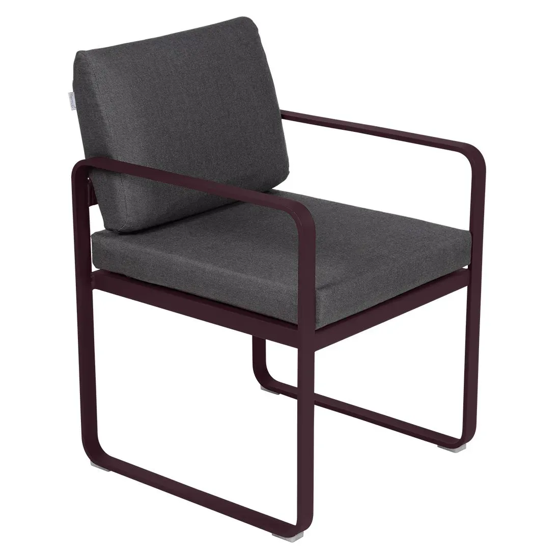 Fermob Fauteuil repas BELLEVIE - B9 cerise noire - gris graphite