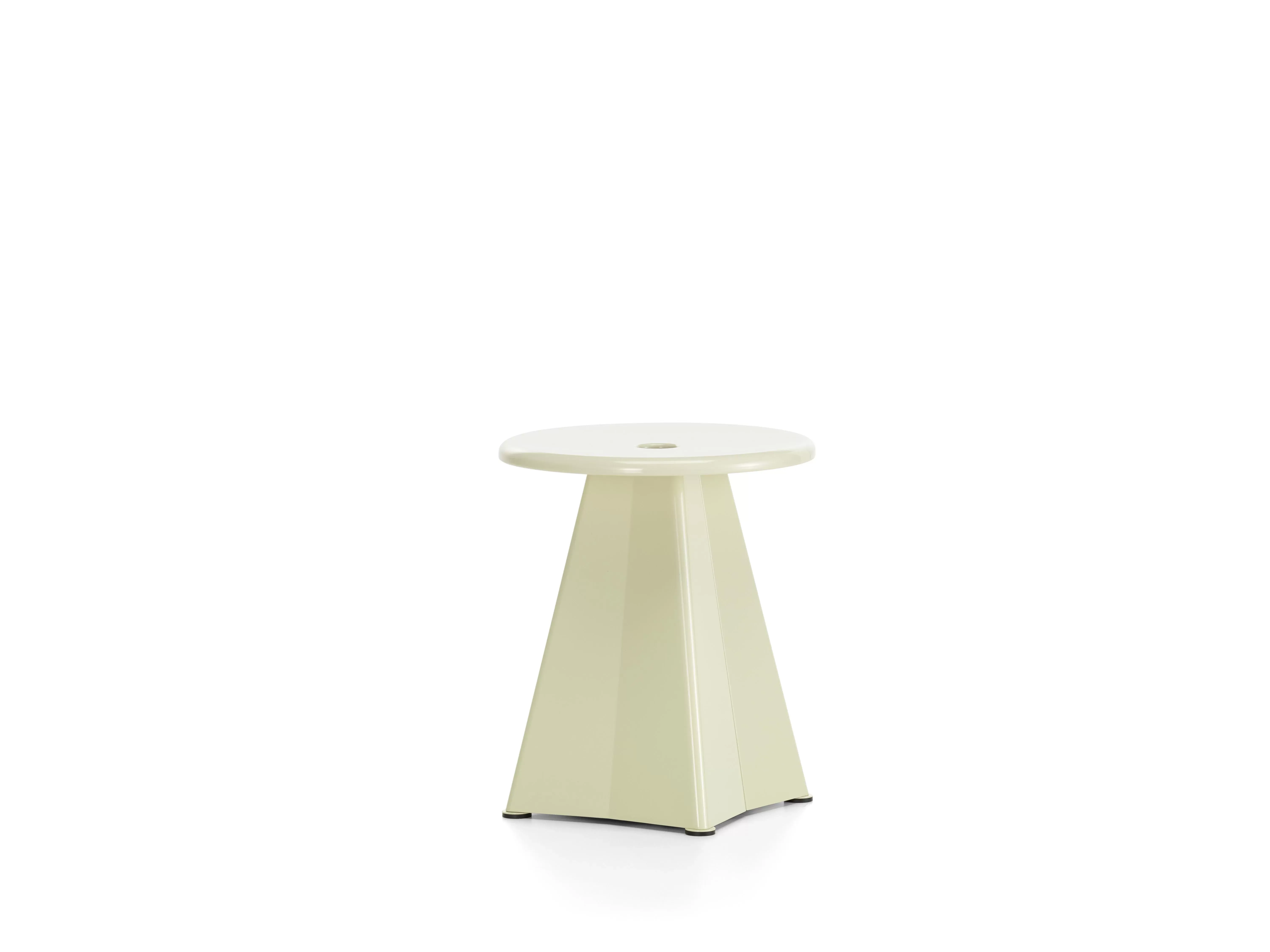 Vitra Tabouret Métallique - Prouvé Blanc Colombe (écru)