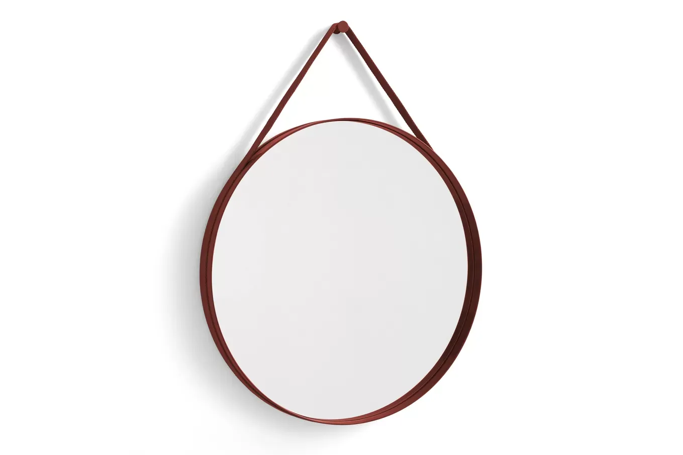 HAY Miroir Strap No 2 - rouge - Ø 70 cm