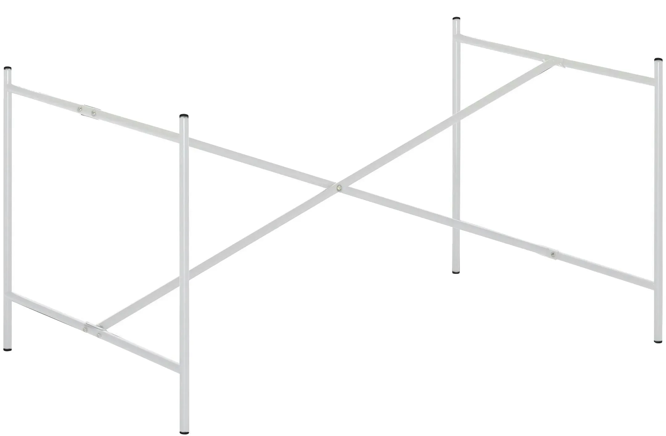 Richard Lampert Piètement de table Eiermann 2 - blanc - Entretoise au centre - 135 x 78 cm - avec extension (hauteur 66 cm)