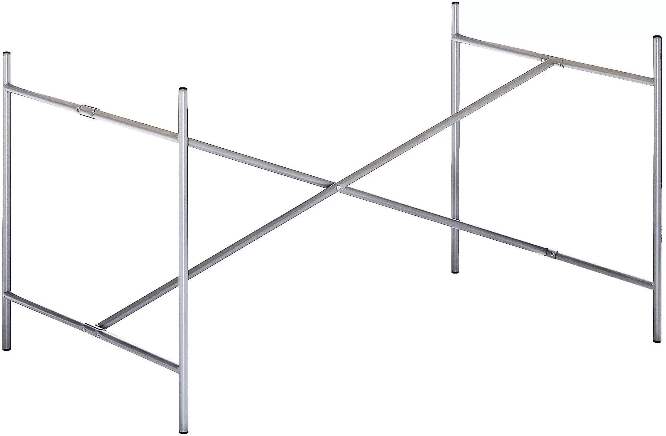 Richard Lampert Piètement de table Eiermann 2 - chromé - Entretoise au centre - 135 x 78 cm - avec extension (hauteur 66 cm)