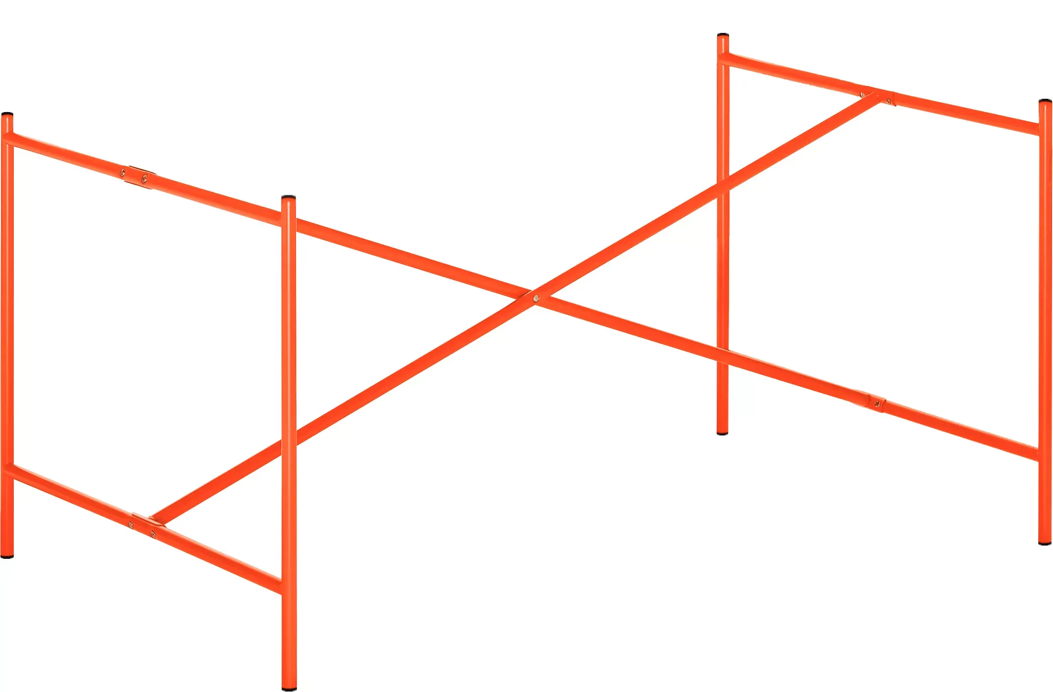 Richard Lampert Piètement de table Eiermann 2 - orange vif - Entretoise au centre - 100 x 66 cm - sans extension (hauteur 66 cm)