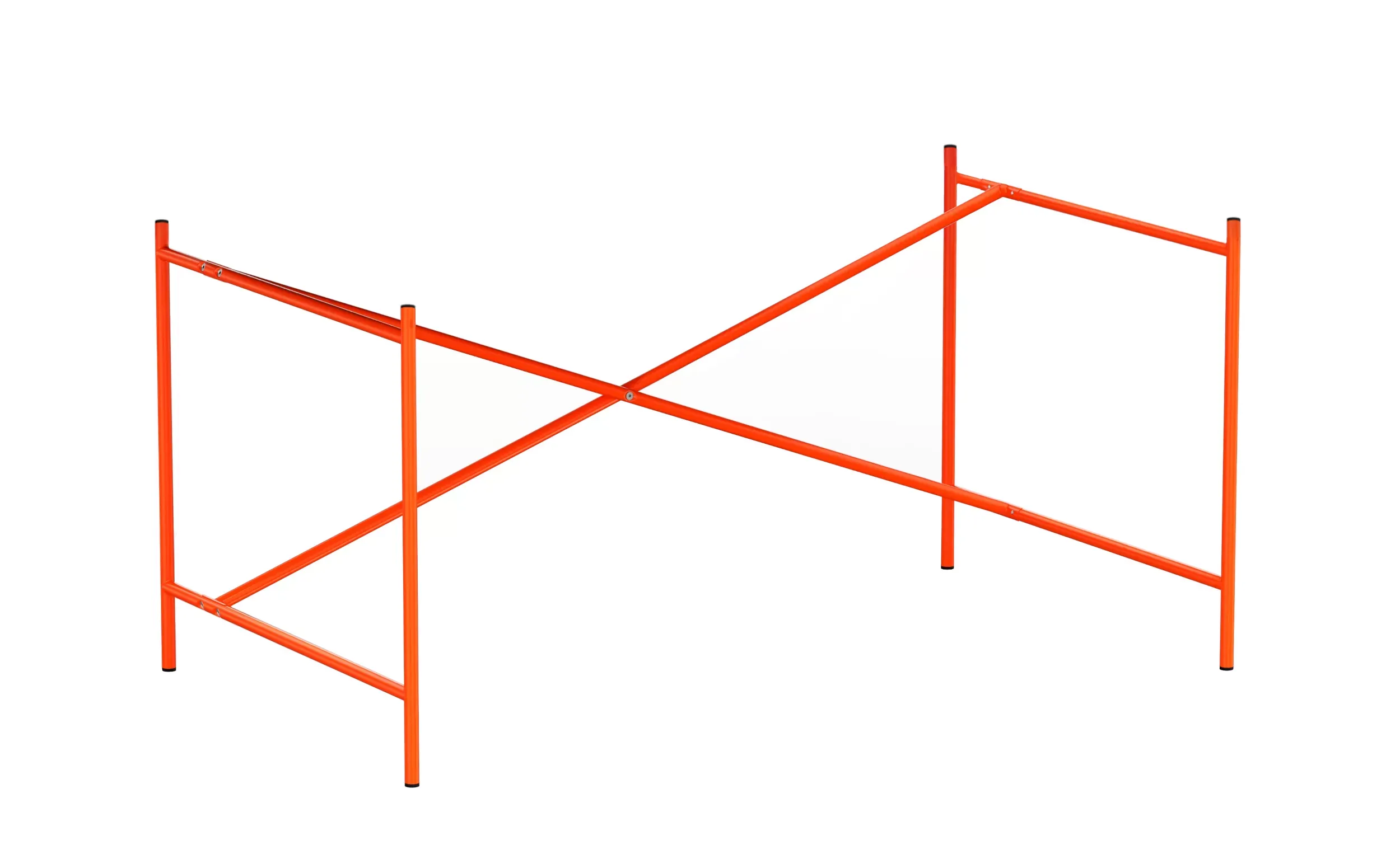 Richard Lampert Piètement de table Eiermann 2 - orange vif - Entretoise excentrée - 100 x 66 cm - sans extension (hauteur 66 cm)