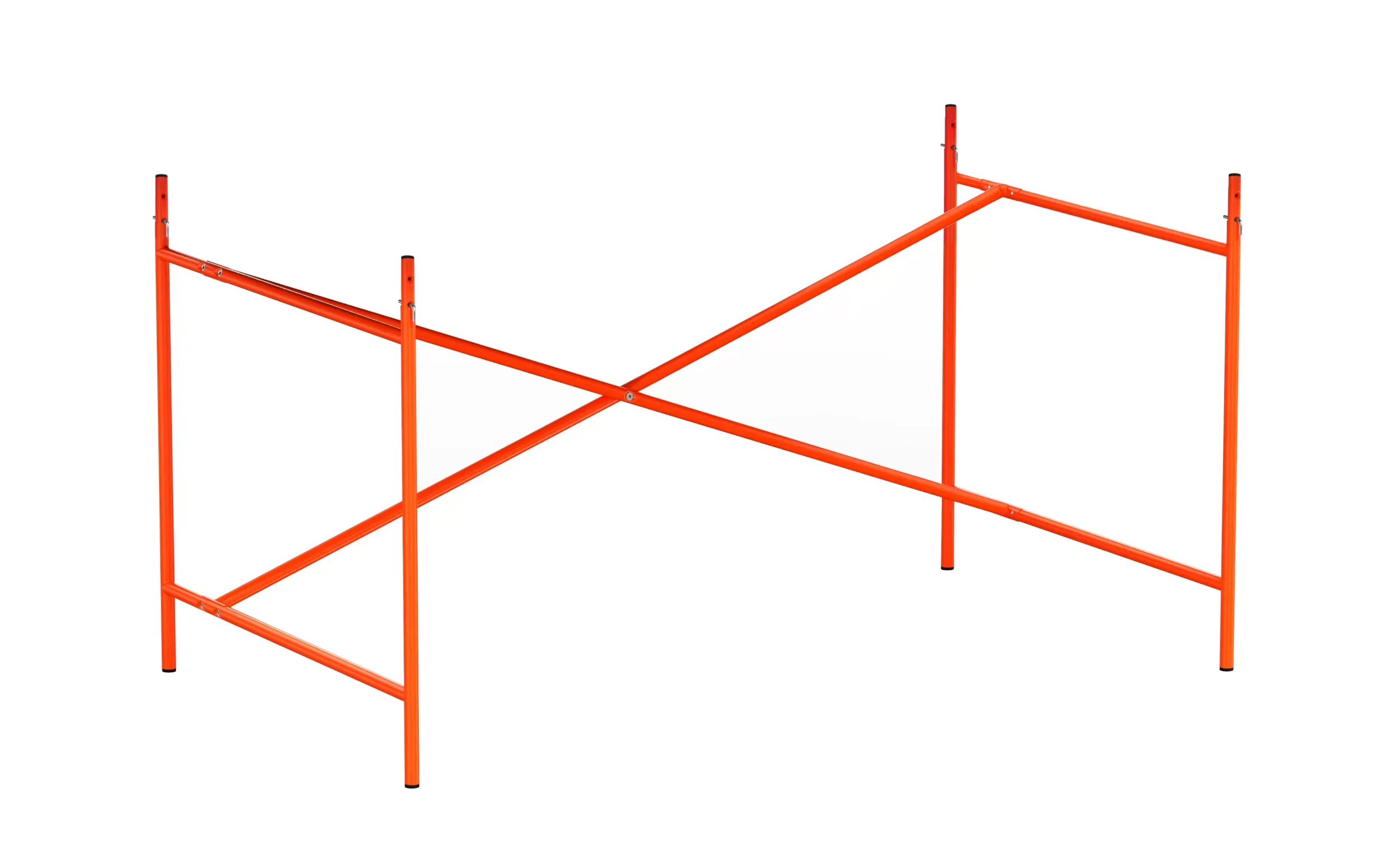 Richard Lampert Piètement de table Eiermann 2 - orange vif - Entretoise excentrée - 135 x 66 cm - avec extension (hauteur 66 cm)