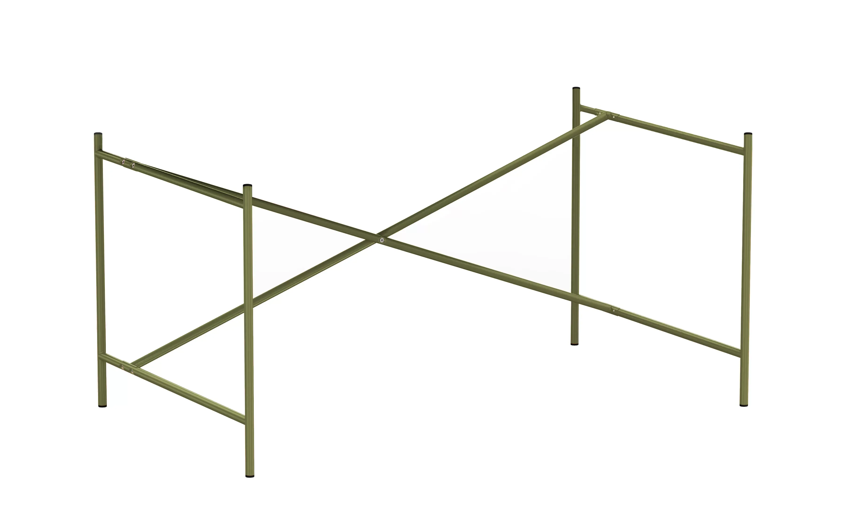 Richard Lampert Piètement de table Eiermann 2 - vert olive - Entretoise excentrée - 100 x 66 cm - sans extension (hauteur 66 cm)