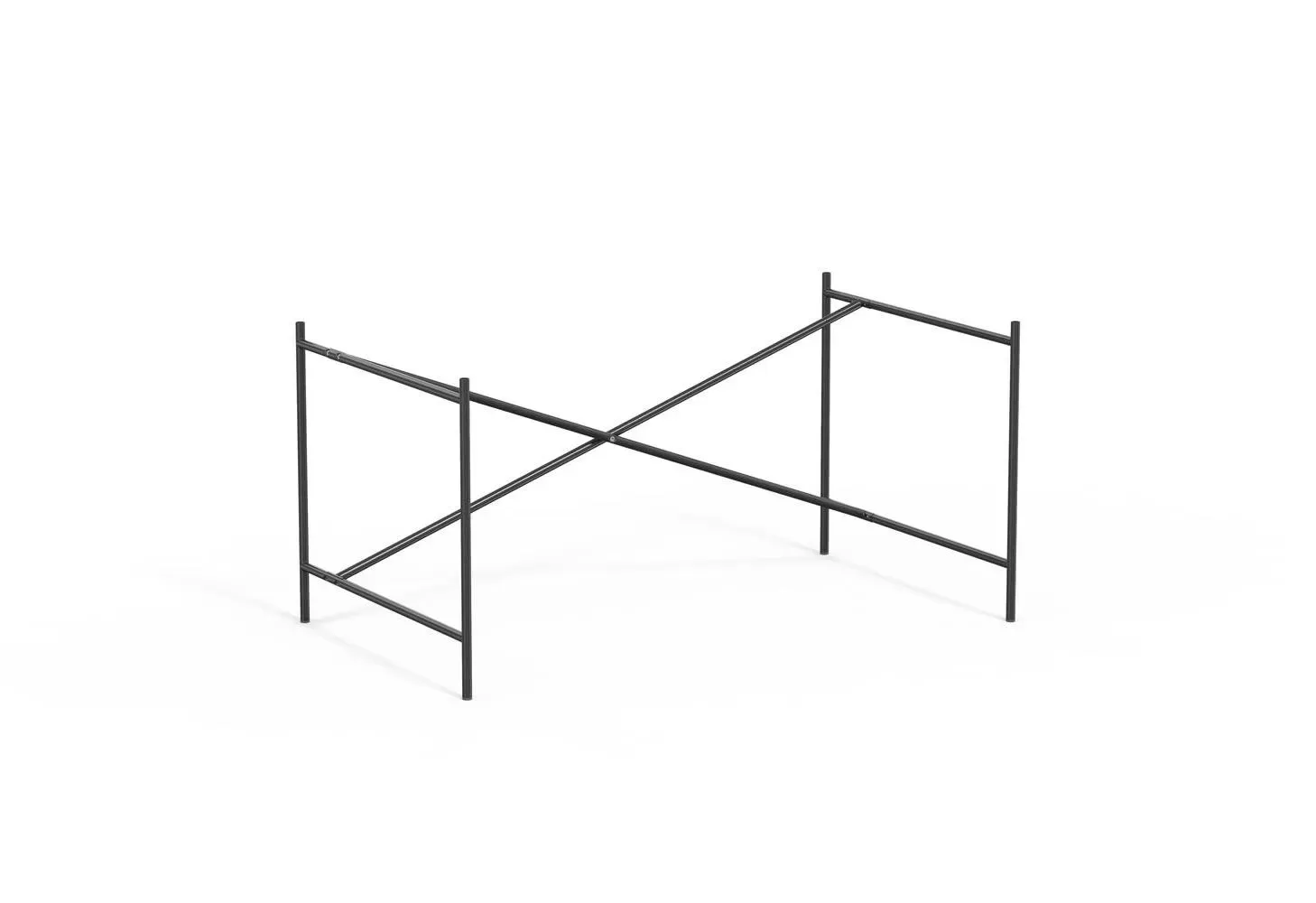 Richard Lampert Piètement de table Eiermann 2 - noir - Entretoise excentrée - 100 x 66 cm - sans extension (hauteur 66 cm)