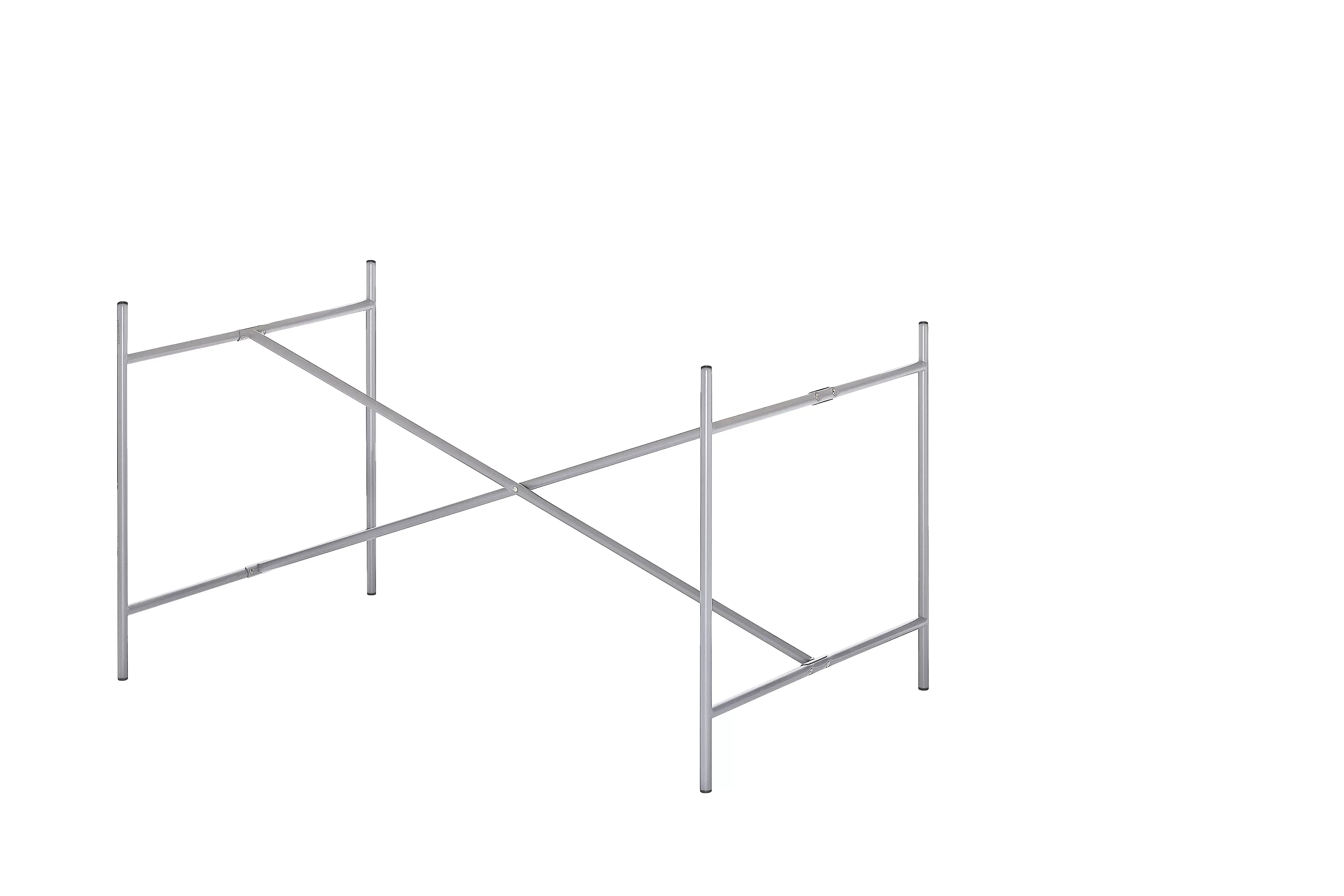 Richard Lampert Piètement de table Eiermann 2 - argent RAL 9006 - Entretoise au centre - 100 x 78 cm - sans extension (hauteur 66 cm)