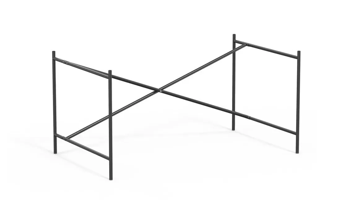 Richard Lampert Piètement de table Eiermann 2 - noir - Entretoise excentrée - 135 x 66 cm - avec extension (hauteur 66 cm)