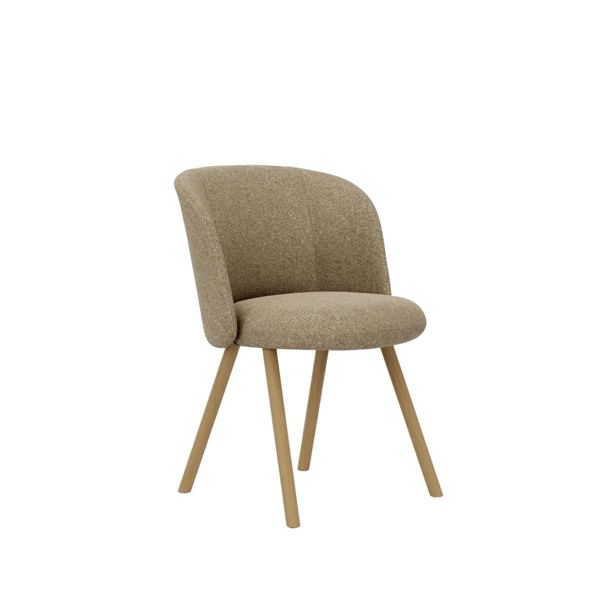 Vitra Chaise Mikado piètement en chêne - Nubia bambou/terra