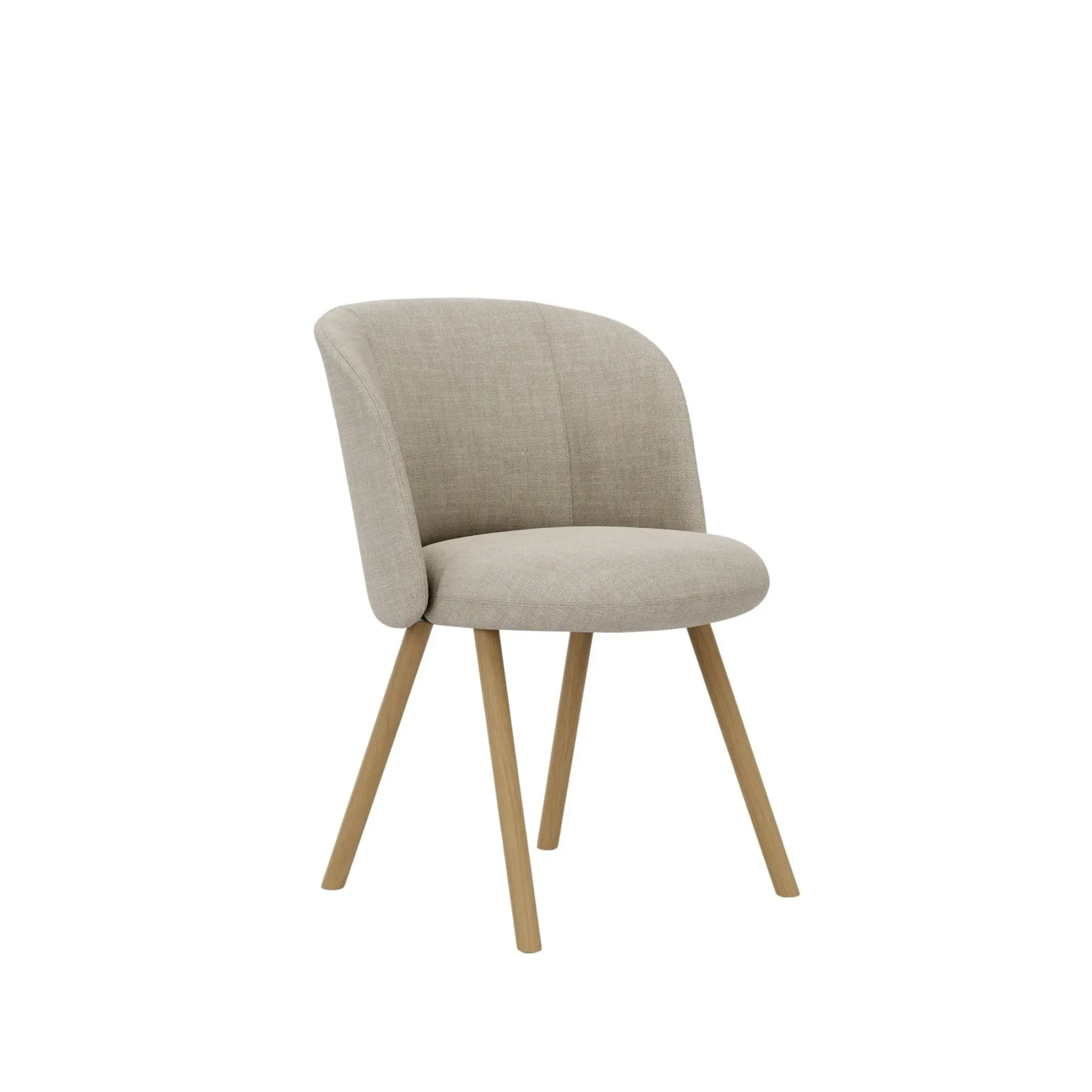 Vitra Chaise Mikado piètement en chêne - Savana perle melange