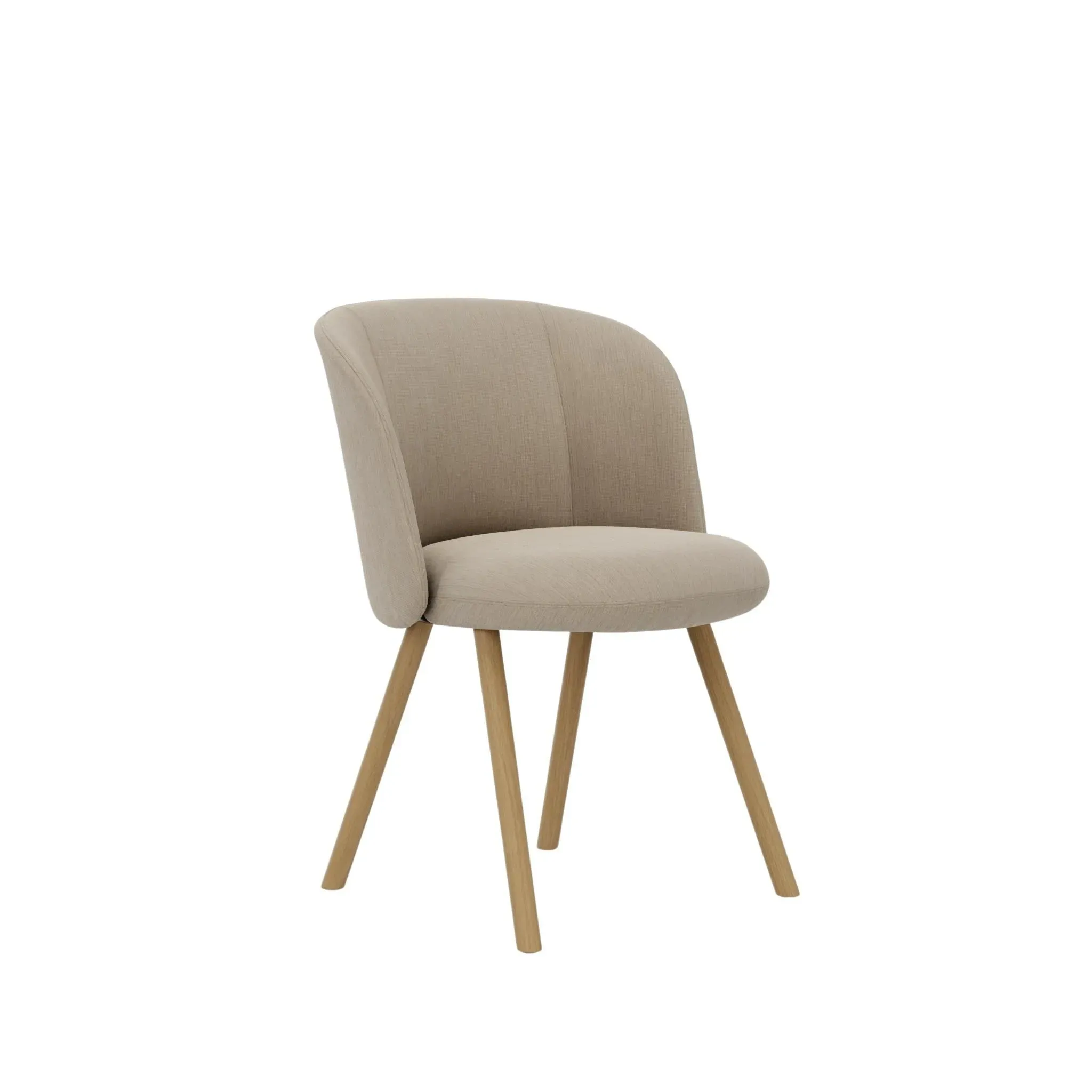 Vitra Chaise Mikado piètement en chêne - Iroko 2 crème