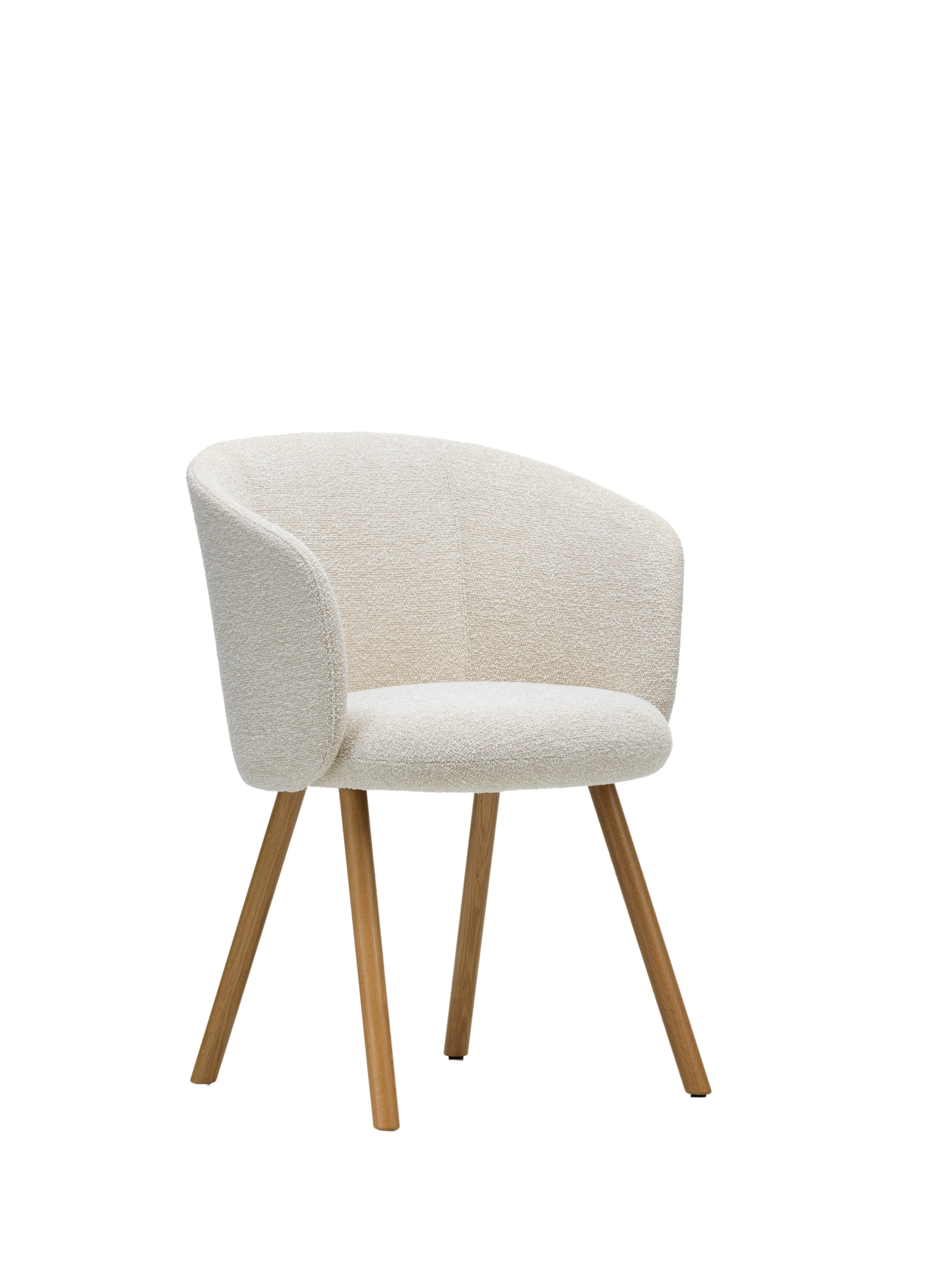 Vitra Fauteuil Mikado piètement en chêne - Nubia ivoire/perle