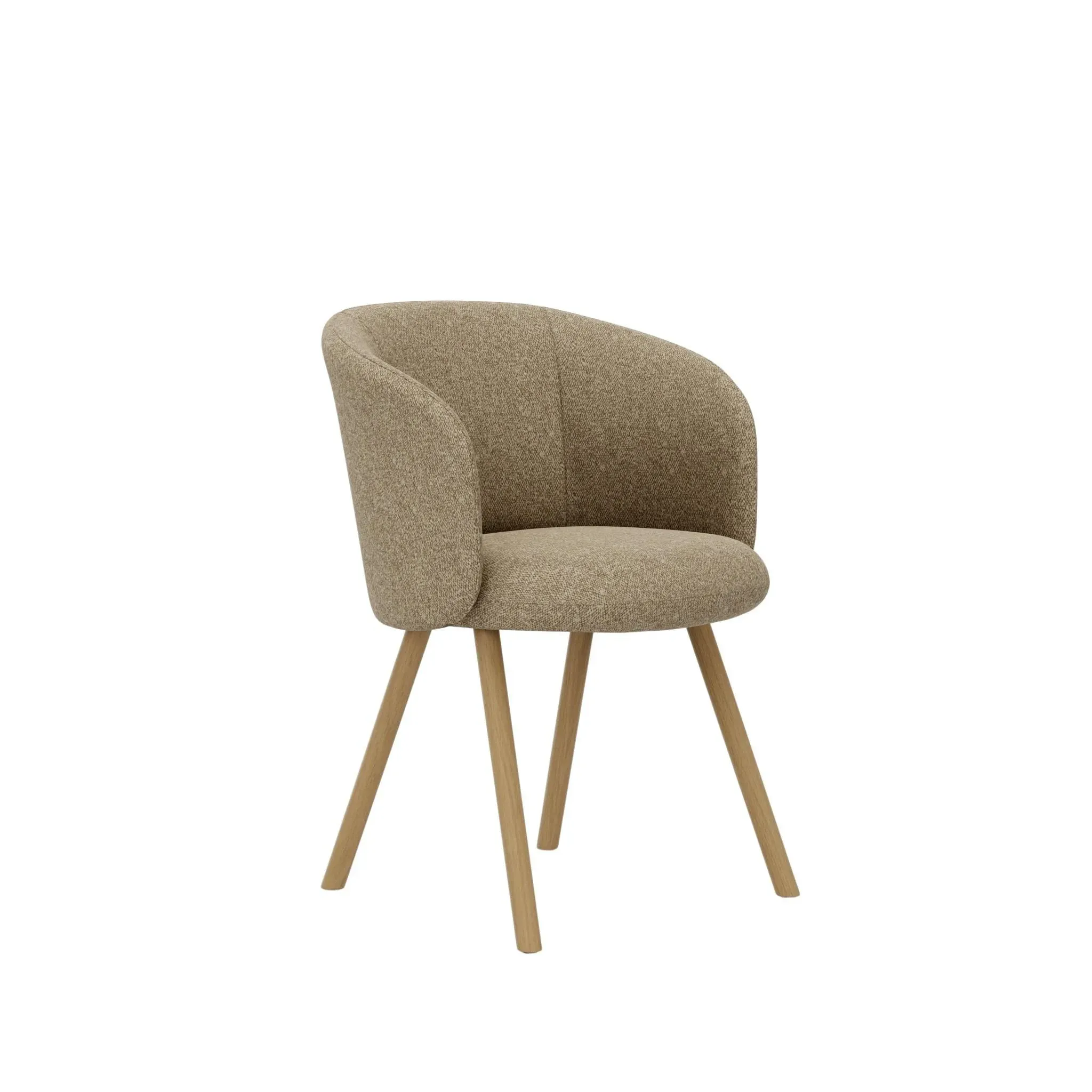 Vitra Fauteuil Mikado piètement en chêne - Nubia bambou/terra