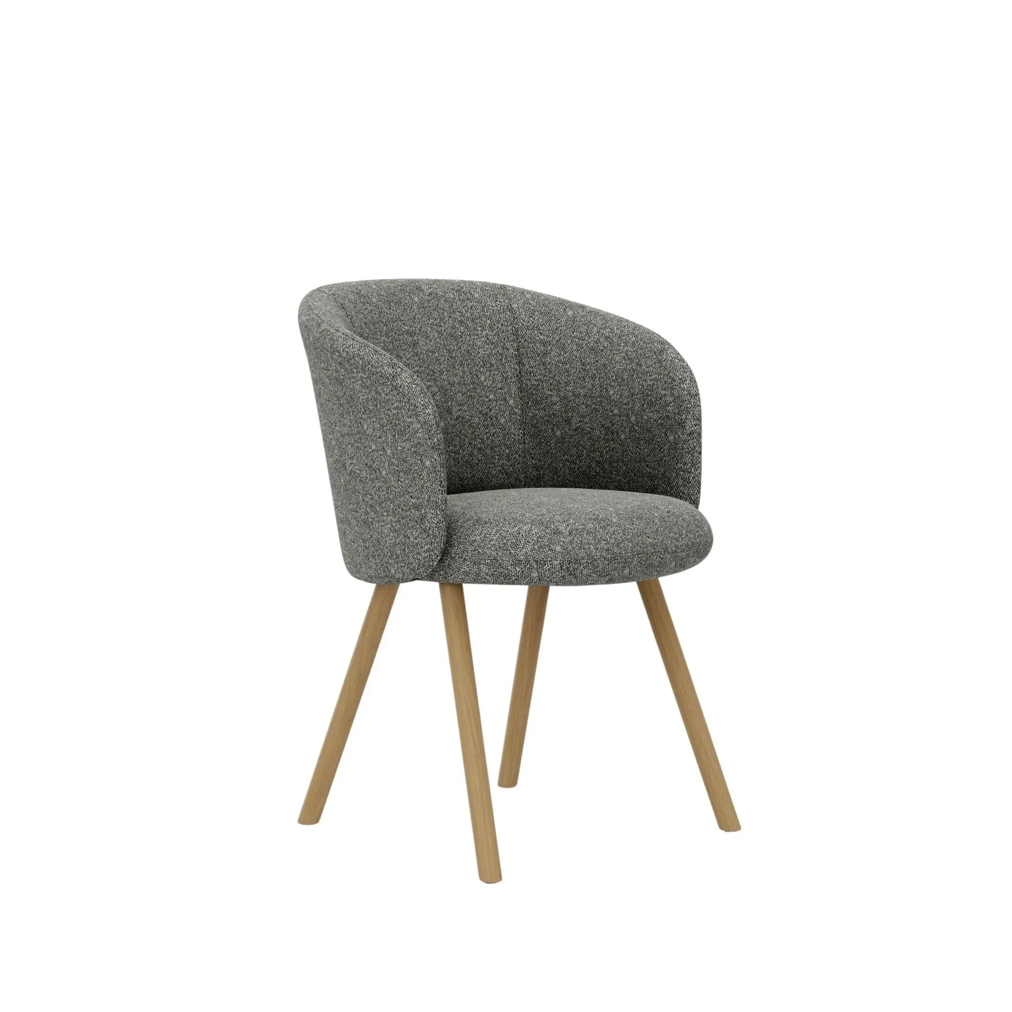 Vitra Fauteuil Mikado piètement en chêne - Nubia salt 'n pepper