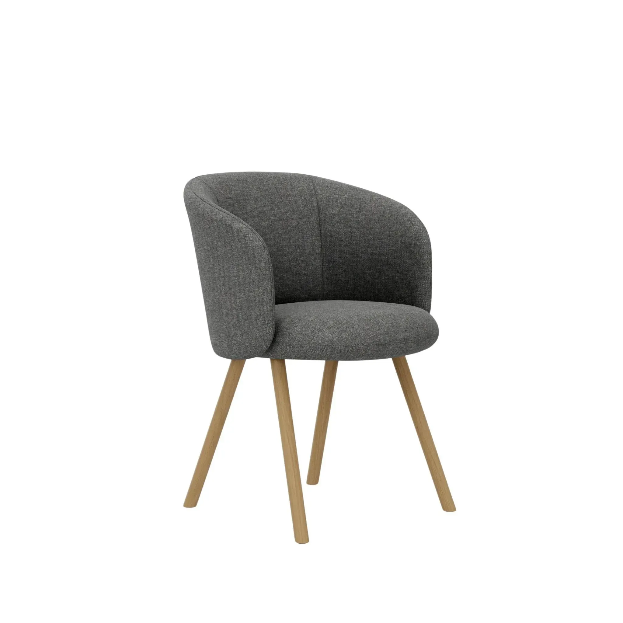 Vitra Fauteuil Mikado piètement en chêne - Savana sierragris melange