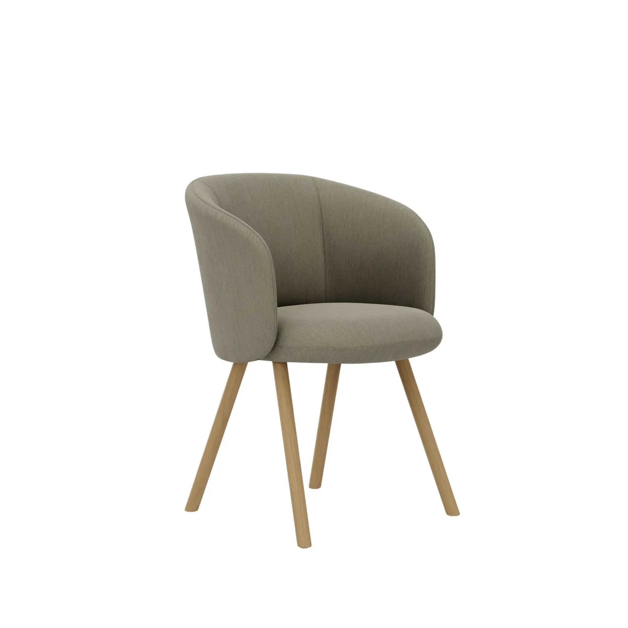 Vitra Fauteuil Mikado piètement en chêne - Iroko 2 sable