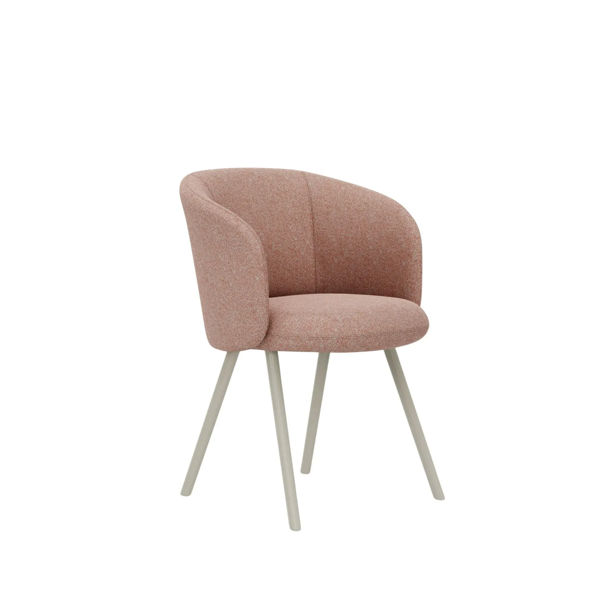 Vitra Fauteuil Mikado avec structure en aluminium - Nubia ivoire/pêche