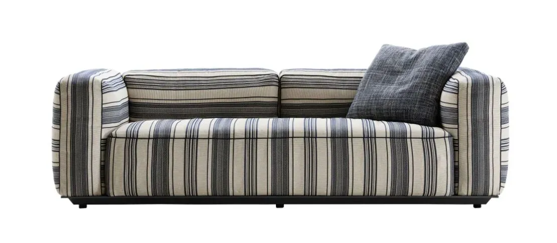 B&B Italia Canapé 2 places Hybrid Outdoor - Elisir Large Stripe Blue