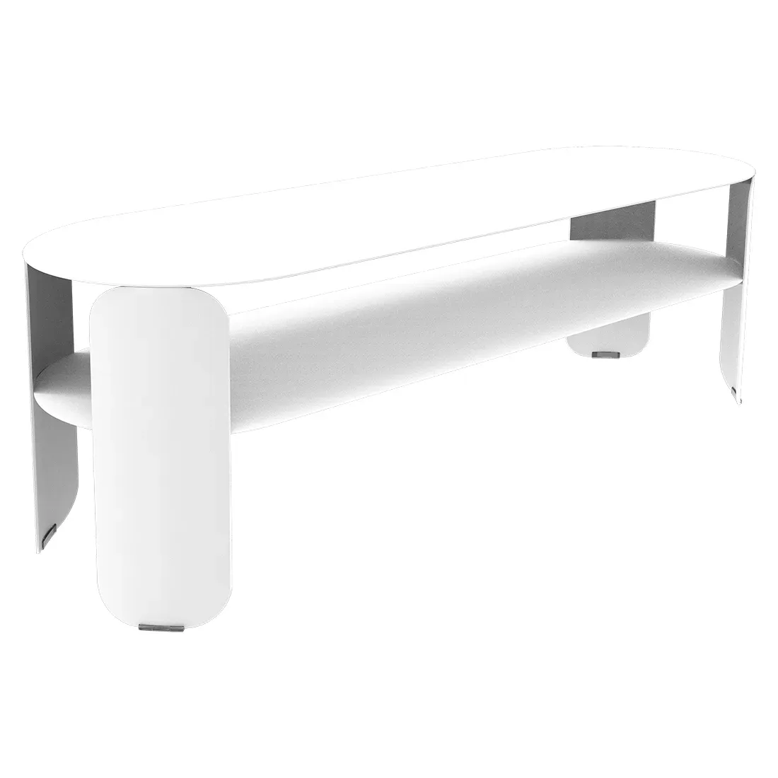 Fermob Table d'appoint basse Bebop - 01 blanc coton