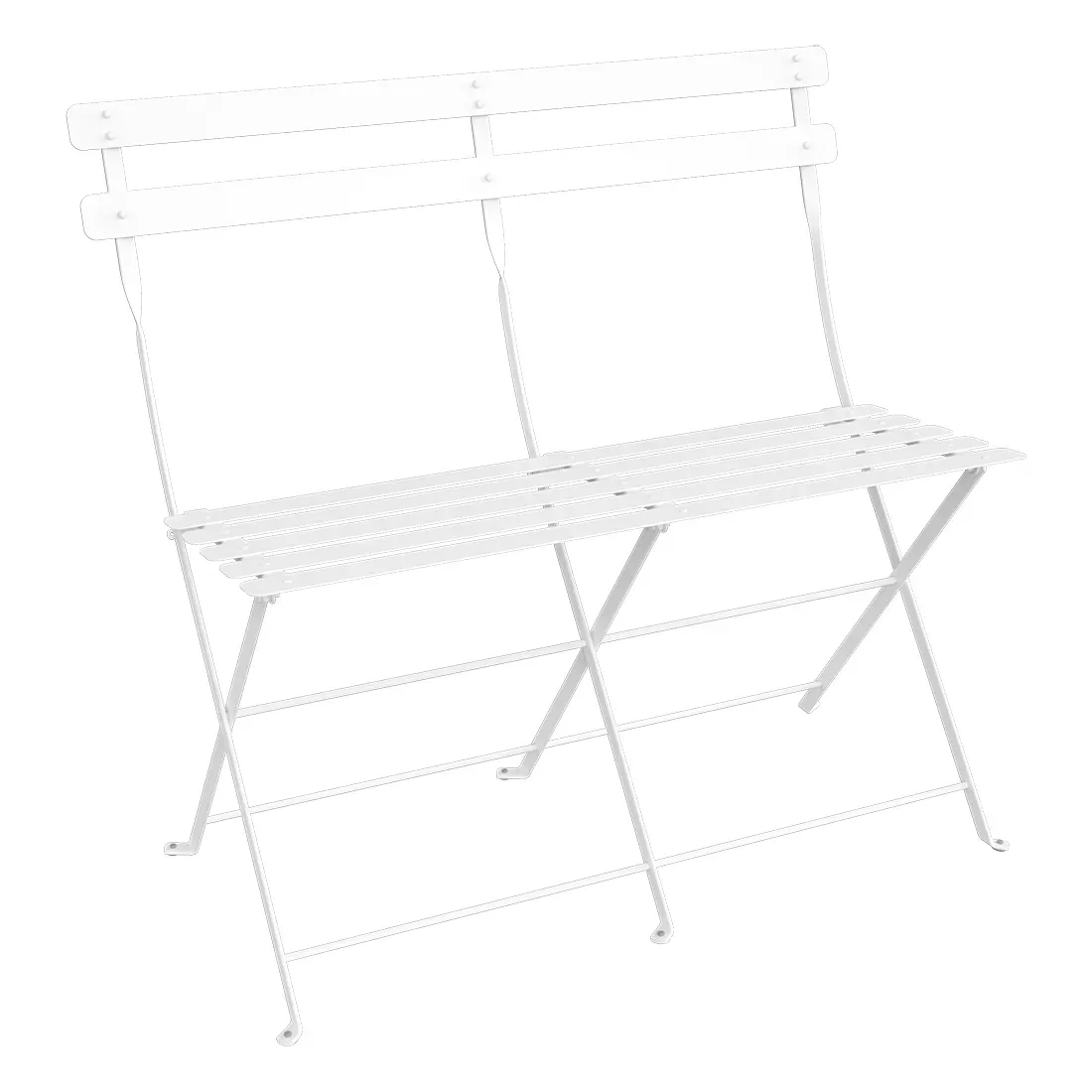 Fermob Banc pliant Bistro 2 places - 01 blanc coton