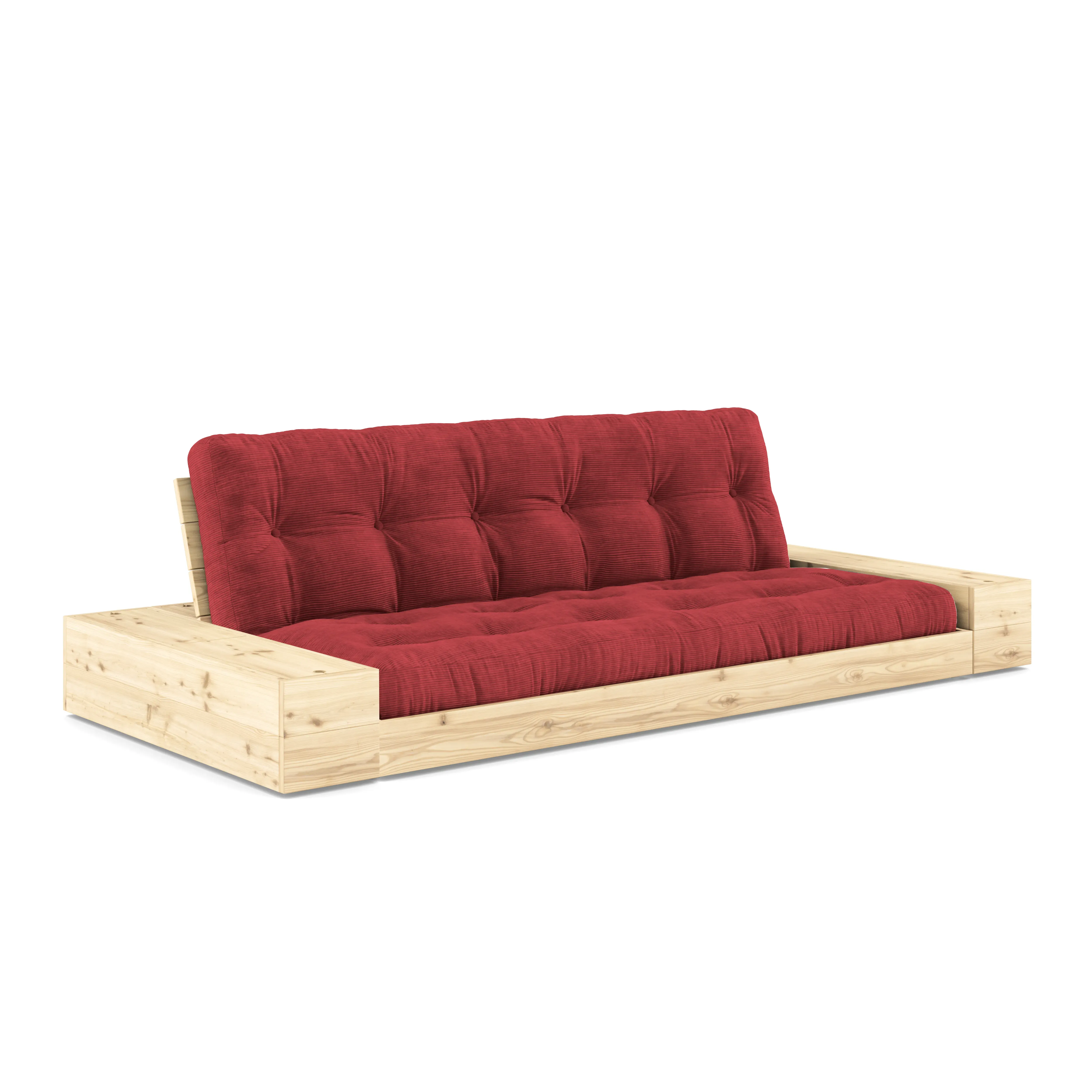 Karup Canapé-lit Base avec casiers de rangement - 518 Ruby Red - 101 ClearLacquered
