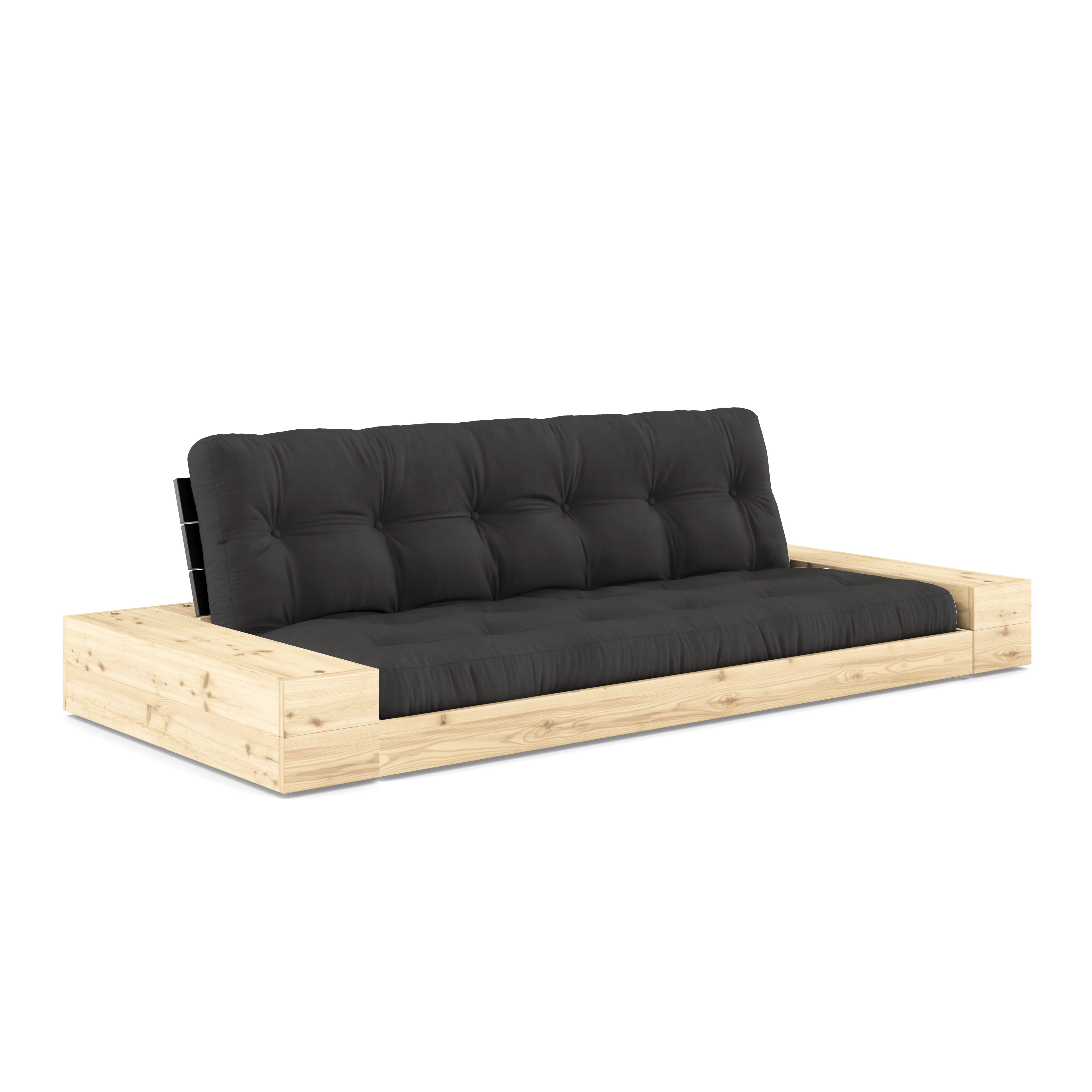Karup Canapé-lit Base avec casiers de rangement - 734 Dark Grey - 102 black lacquered