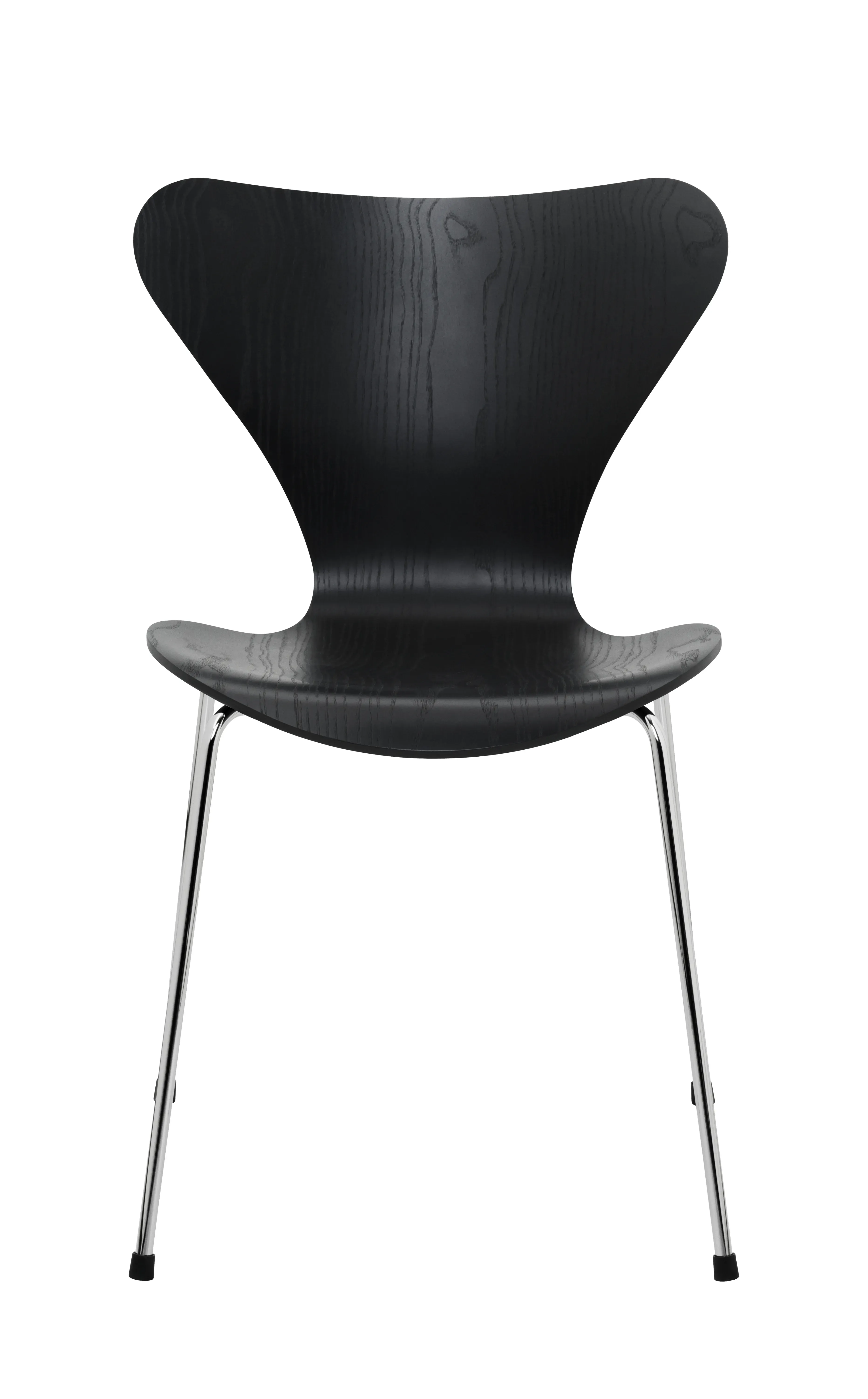 Fritz Hansen Série 7 Chaise 3107 - placage teinté - chromé - Frêne noir
