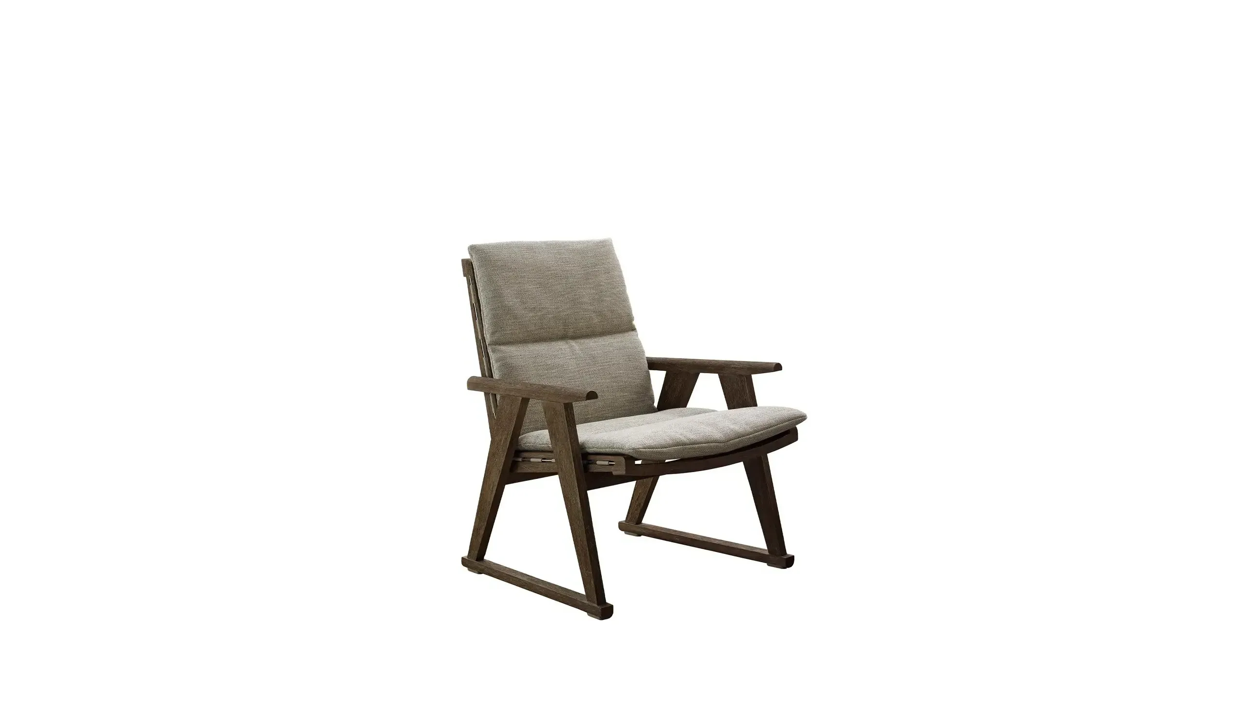 B&B Italia Fauteuil Gio Outdoor - antique grey teakwood