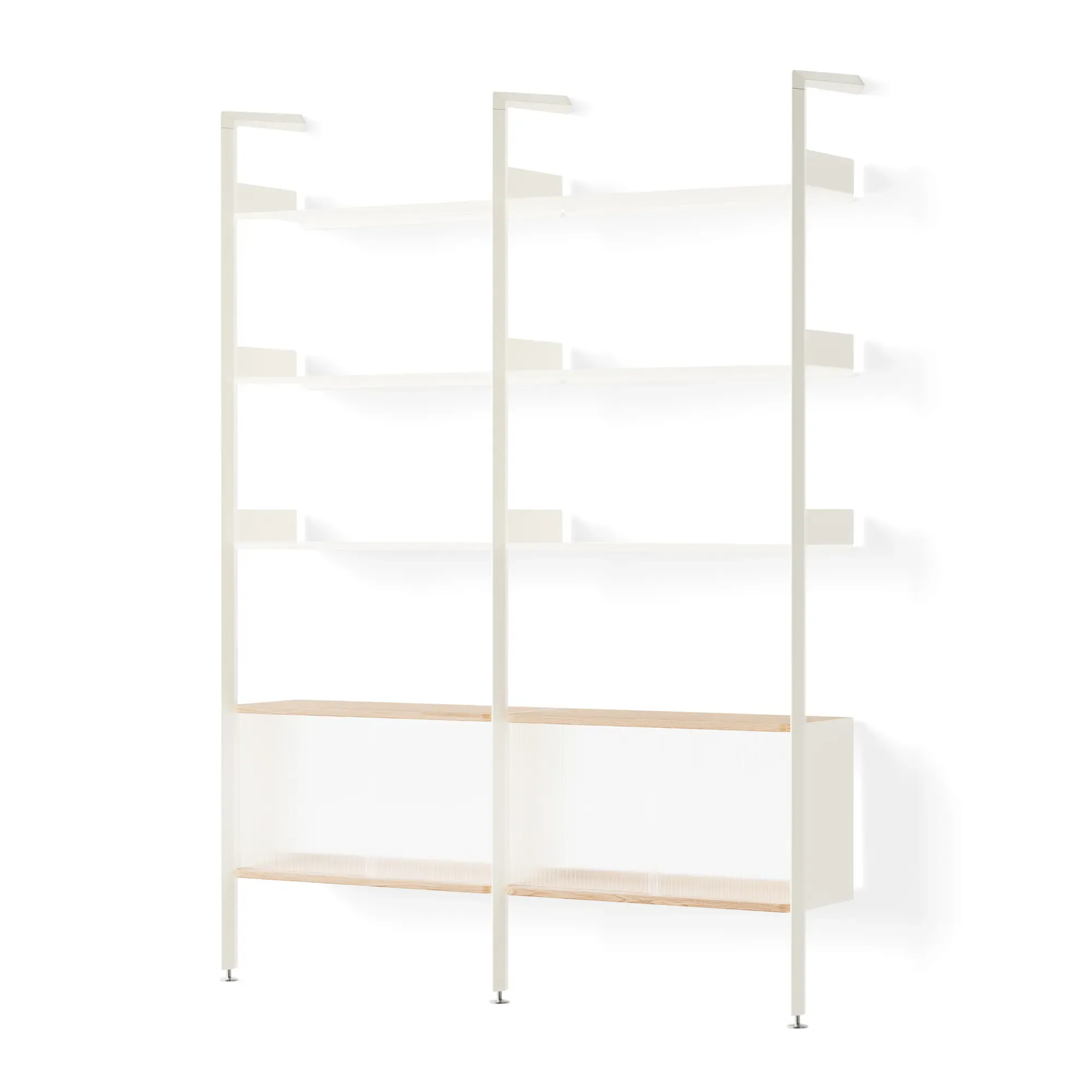 &Tradition Étagère Rombe avec élément de rangement Configuration E (IF3 & IF6) - Albâtre