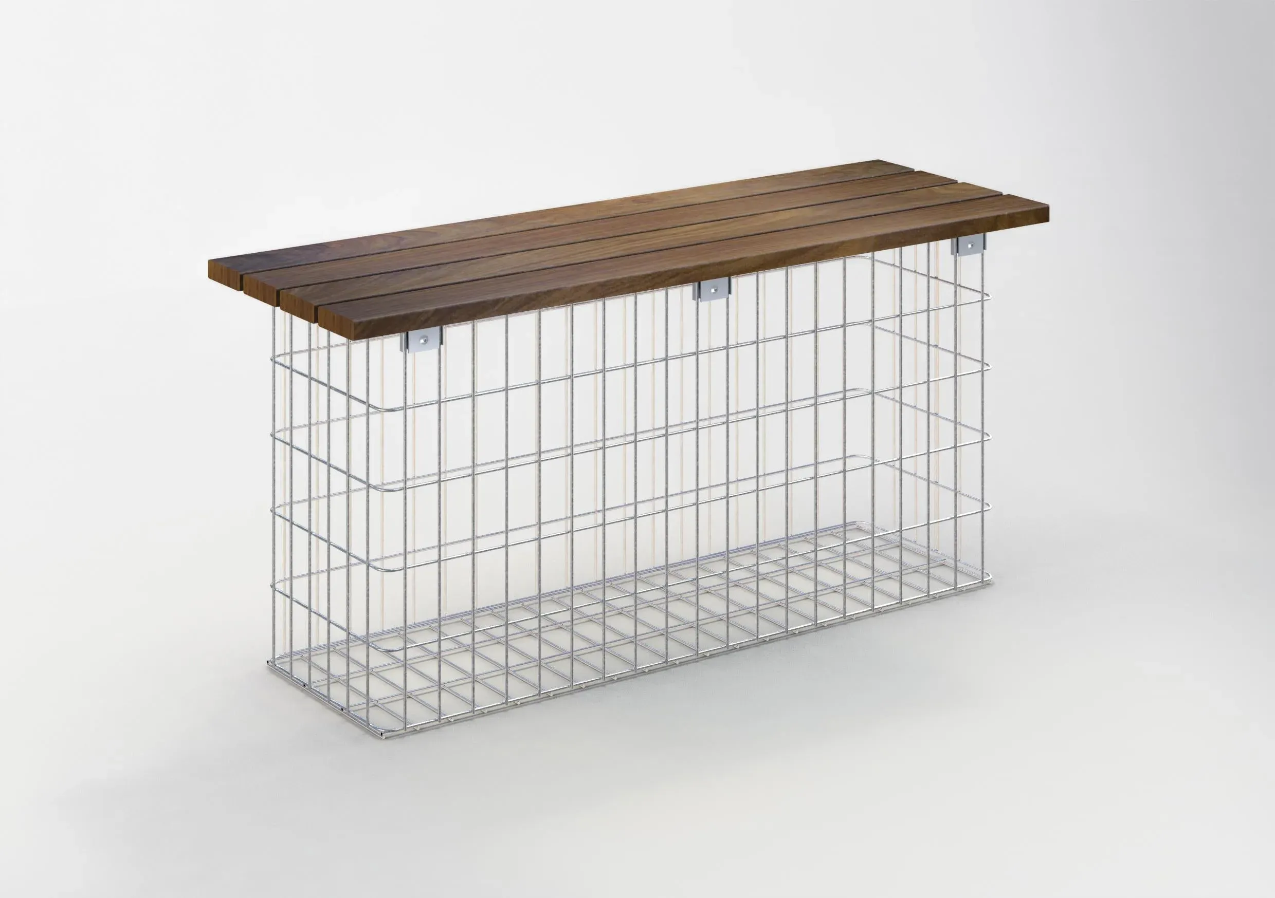 Banc de jardin galvanisé à chaud 102 x 50 x 52 cm, MW 5 x 10 cm, seul