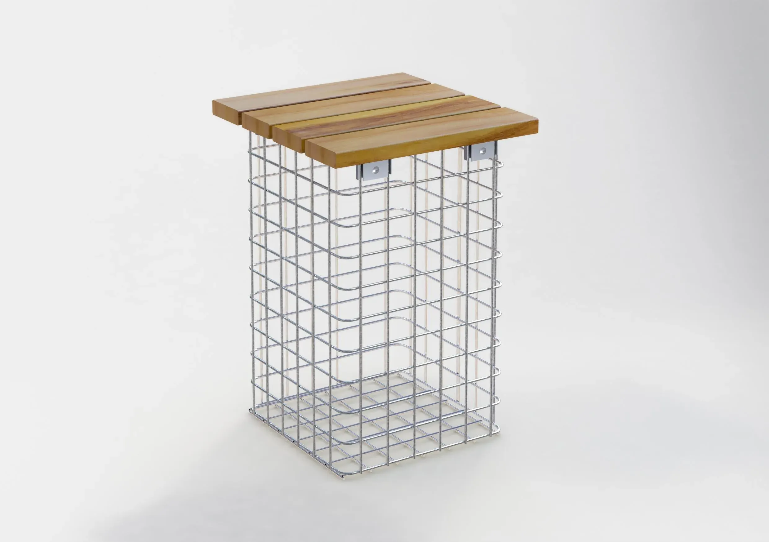 Tabouret galvanisé à chaud MW 5 x 5 cm, TEAK