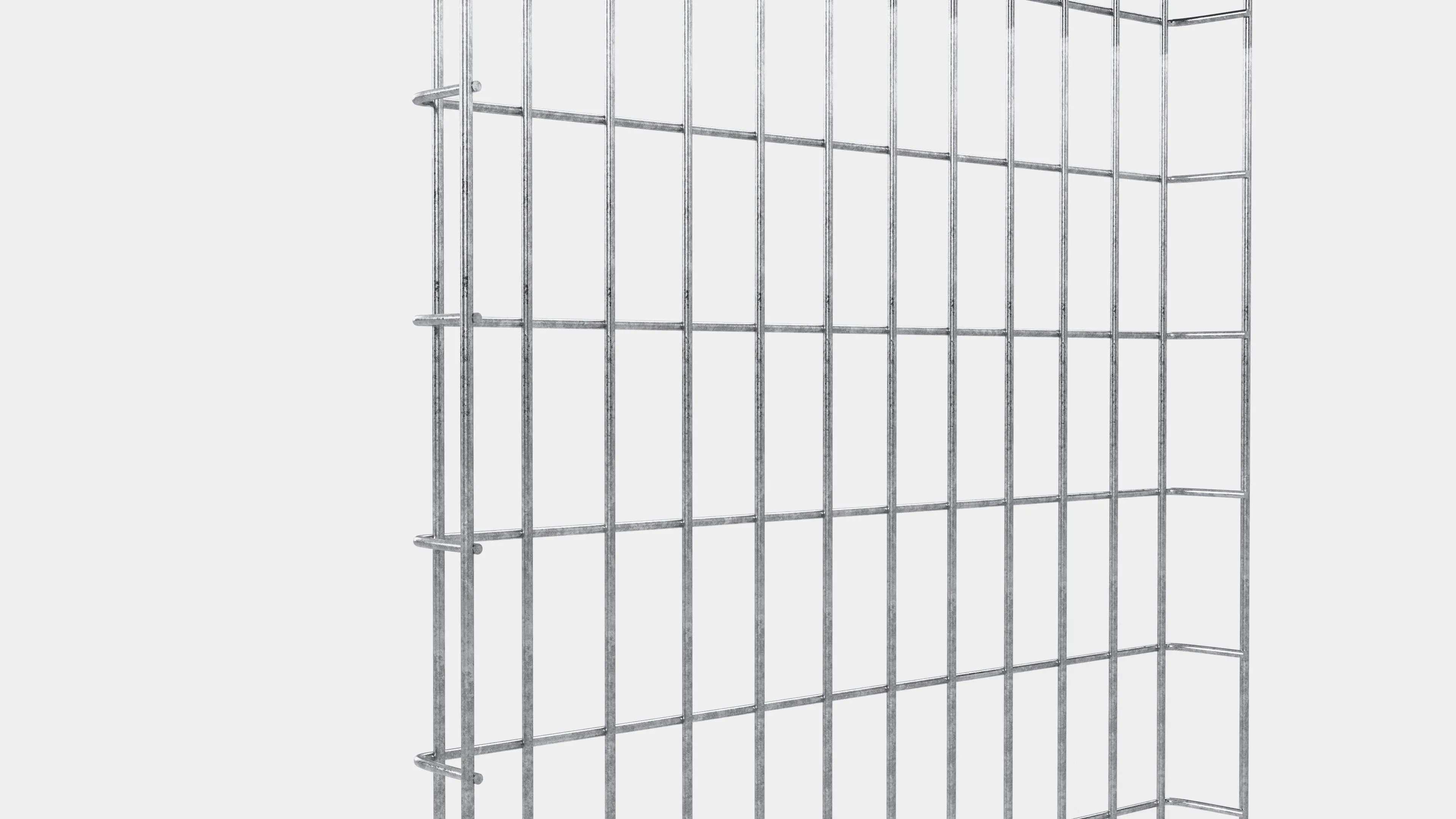 Chemin de câbles hauteur 110 cm, profondeur 5 cm, mailles 5 x 10 cm