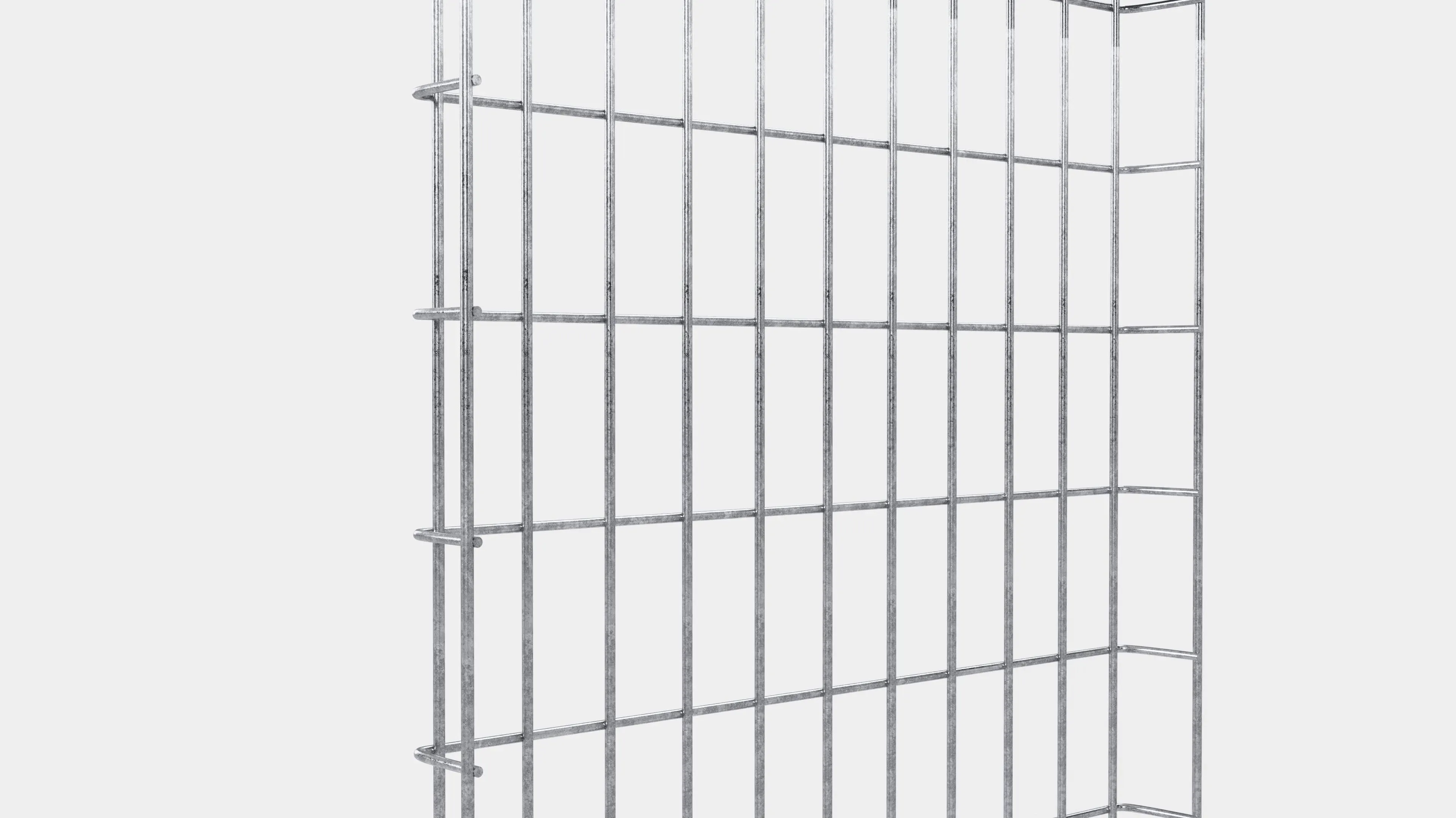 Chemin de câbles hauteur 110 cm, profondeur 5 cm, mailles 5 x 10 cm