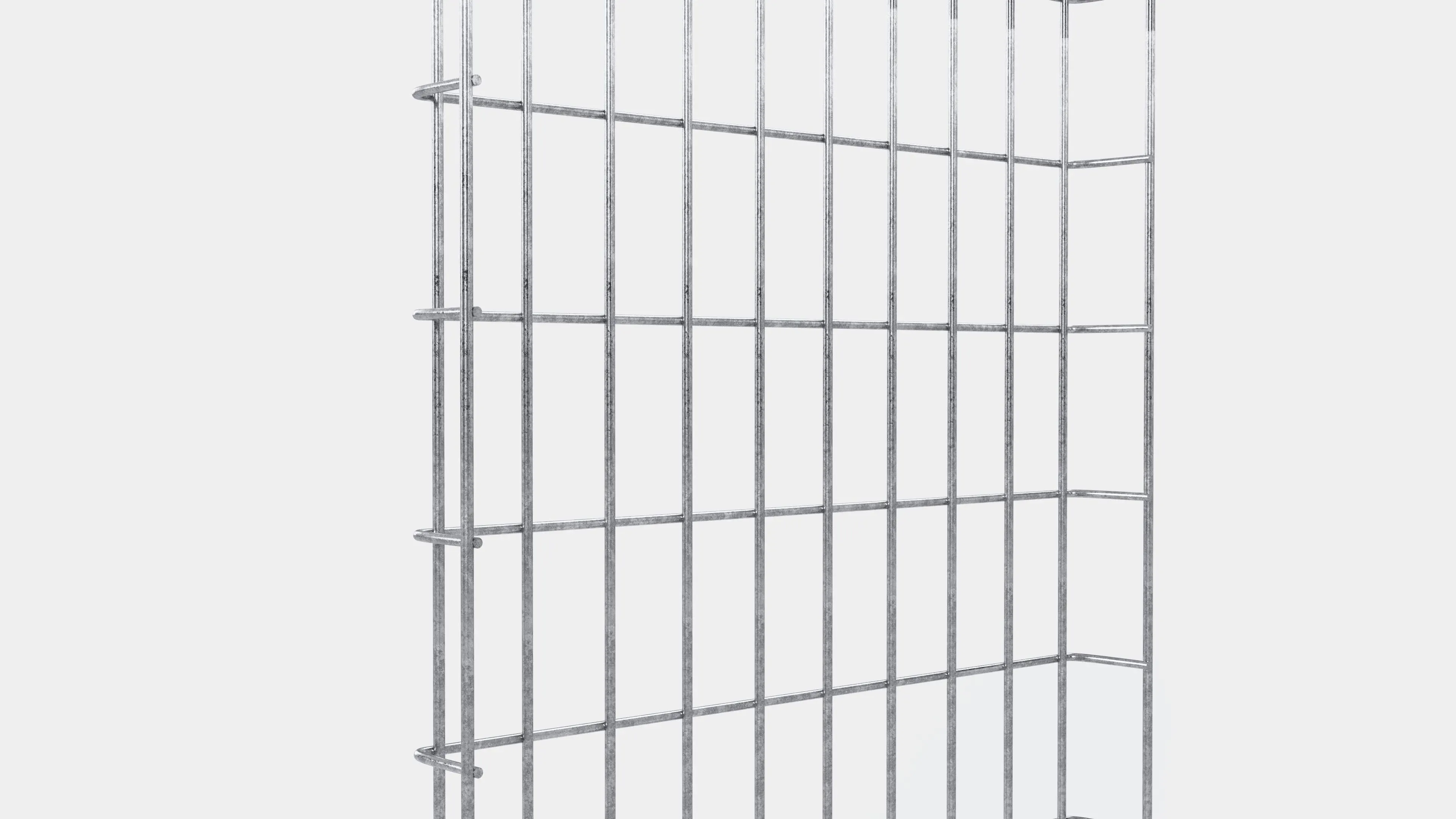 Chemin de câbles hauteur 110 cm, profondeur 5 cm, mailles 5 x 10 cm