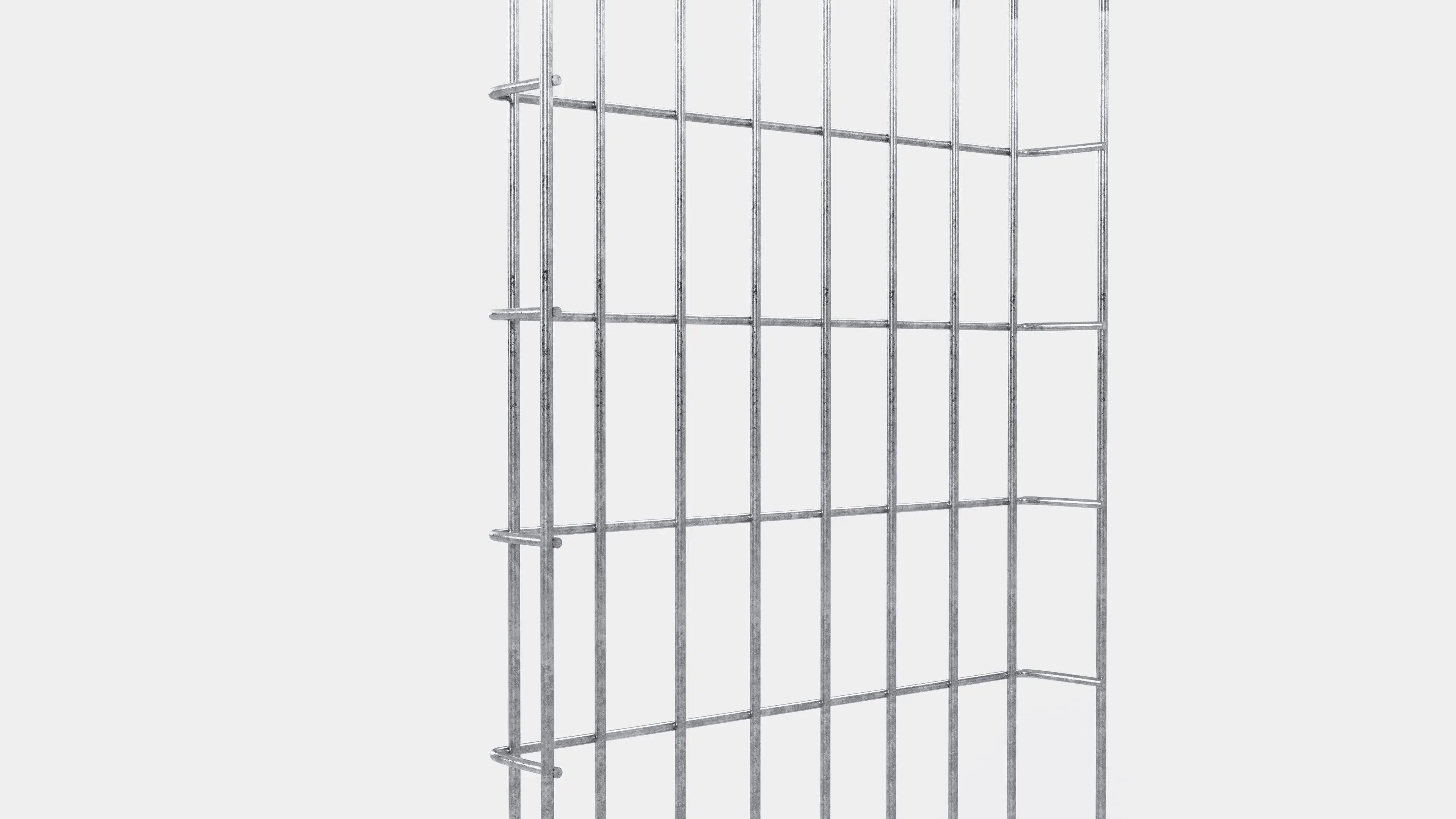 Chemin de câbles hauteur 110 cm, profondeur 5 cm, mailles 5 x 10 cm