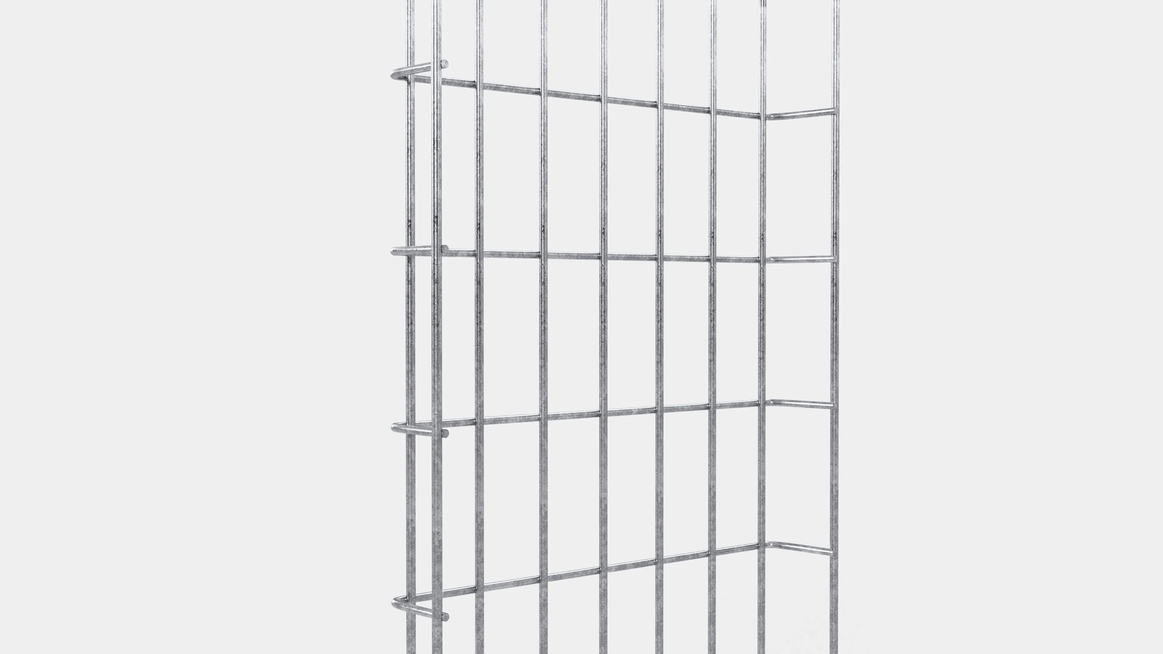 Chemin de câbles hauteur 110 cm, profondeur 5 cm, mailles 5 x 10 cm