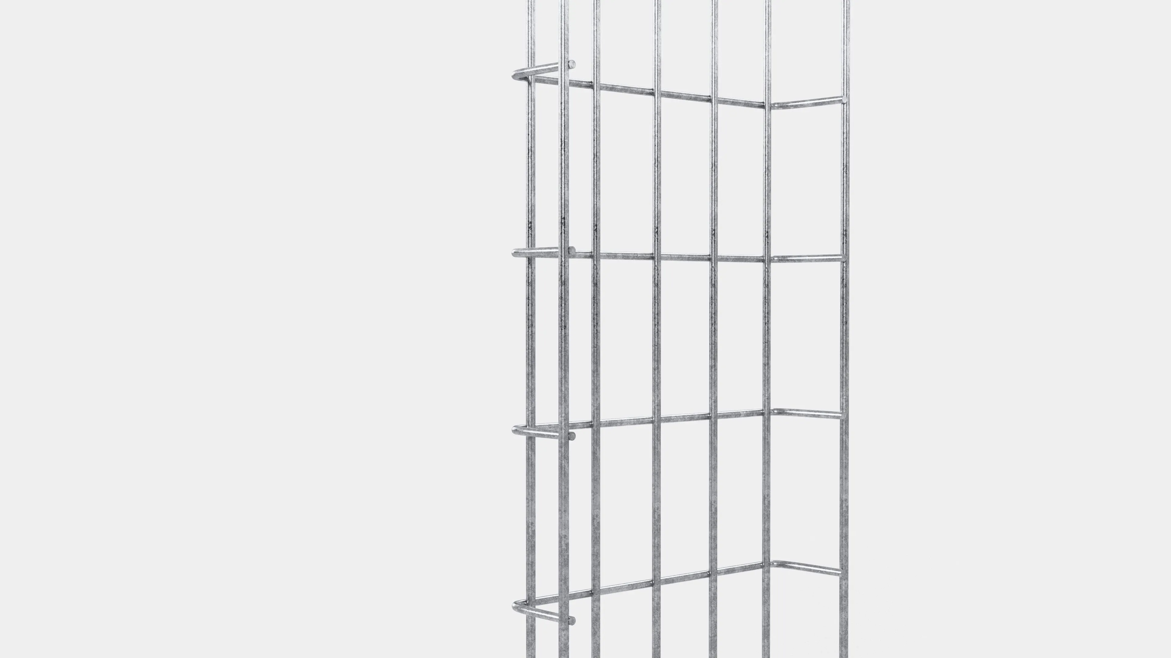 Chemin de câbles hauteur 110 cm, profondeur 5 cm, mailles 5 x 10 cm